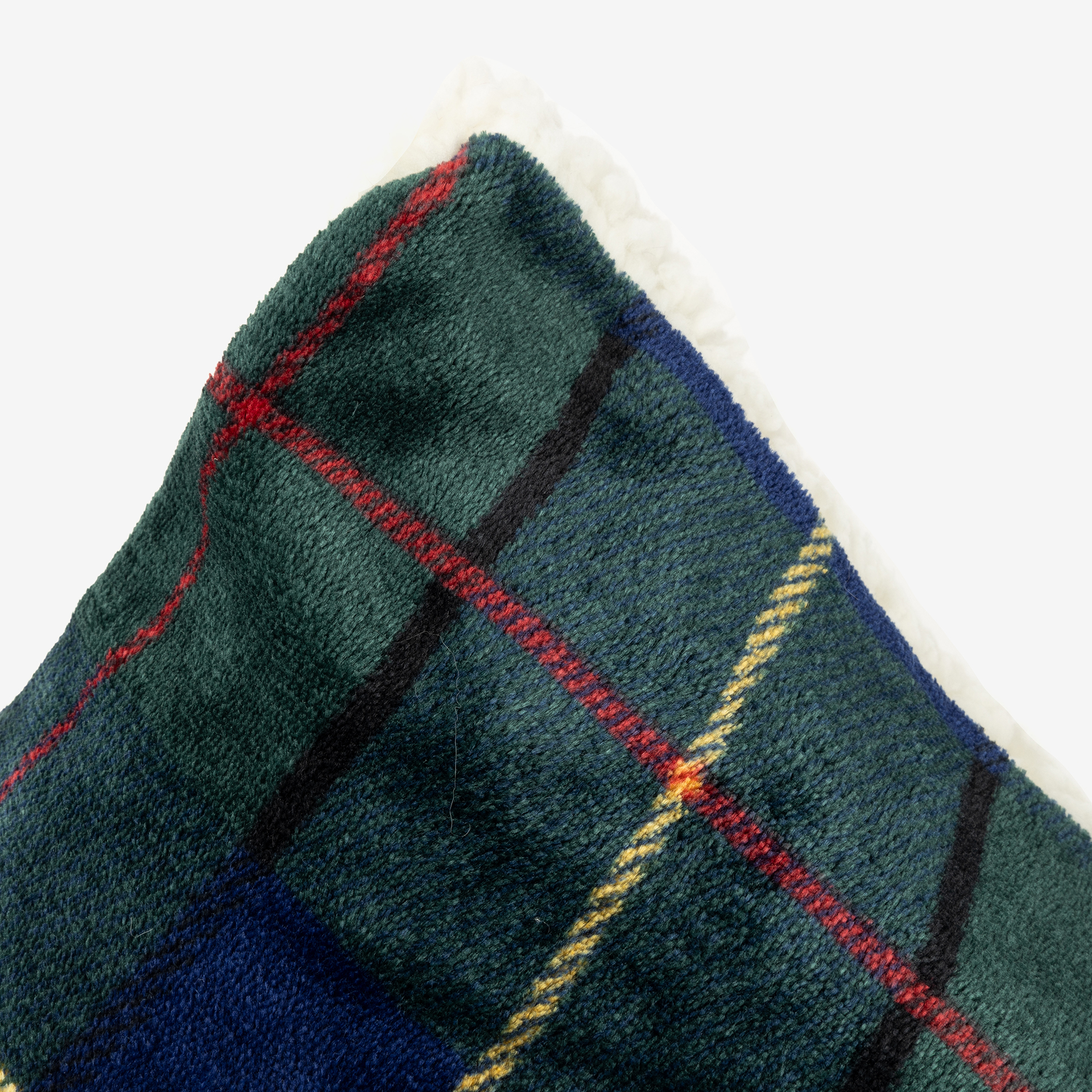 Funda de cojín de poliéster azul Tartán 45x45cm