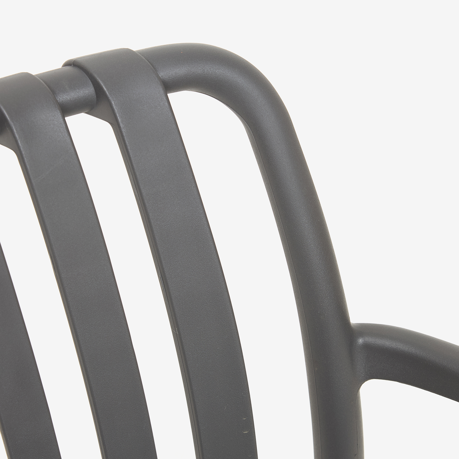 Silla de jard&iacute;n apilable de polipropileno gris Happel 59x55x81cm