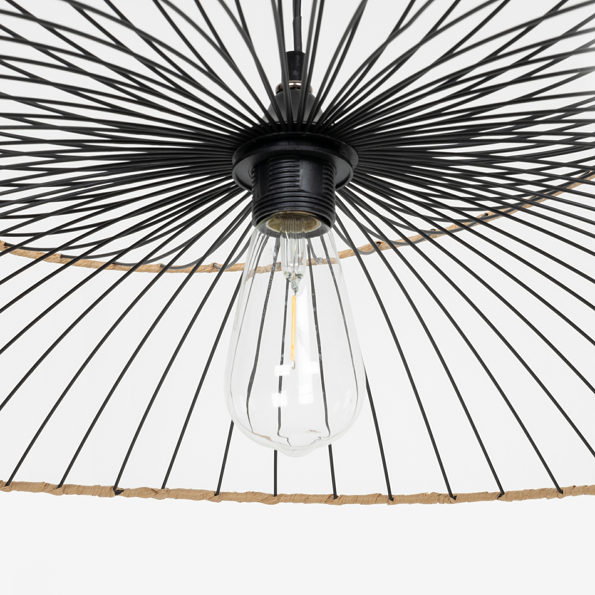 Lámpara de techo de metal negro Selma Ø70cm