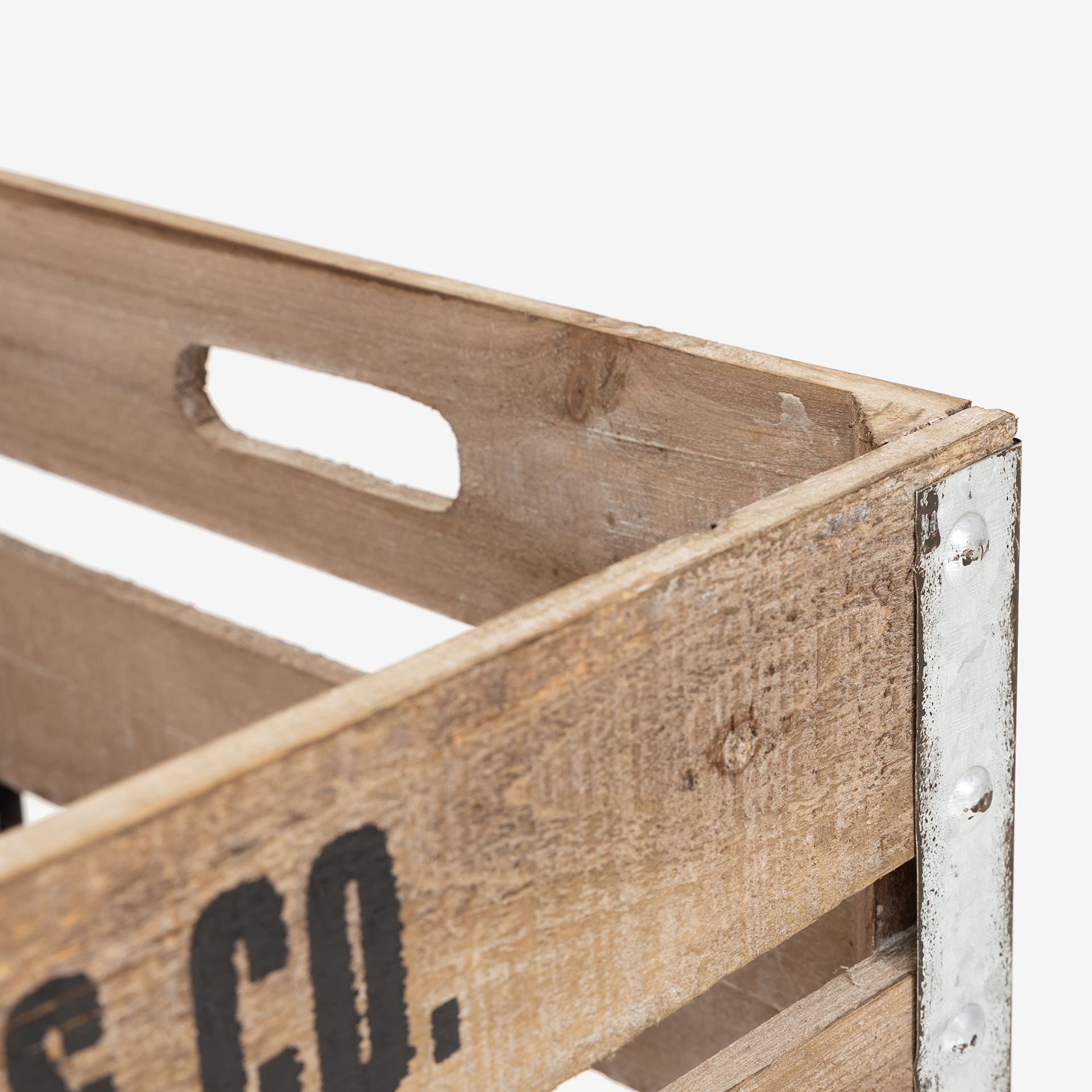 Caja listones madera Kim 44x31x26cm