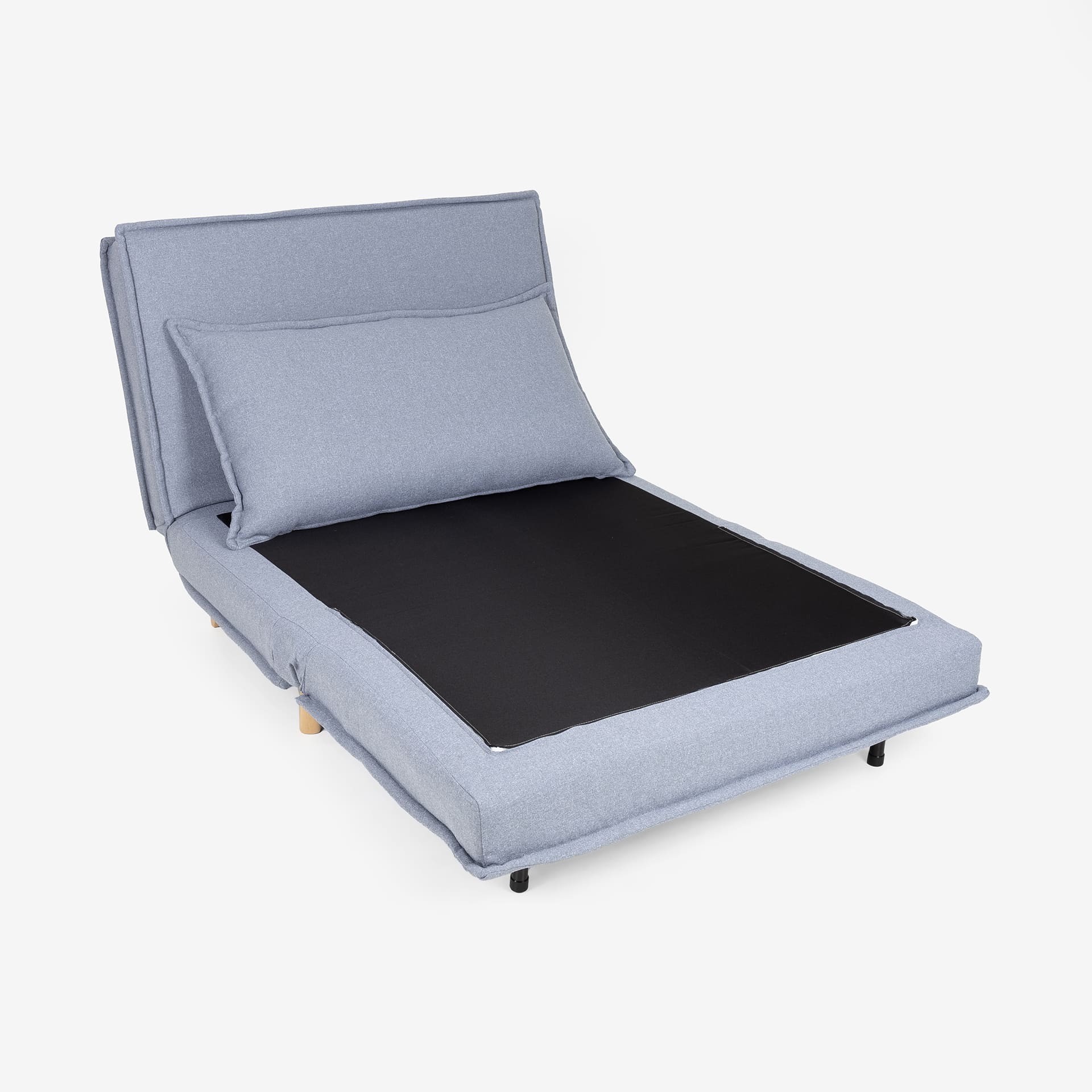 Sofá cama individual gris claro Gael 104x92x84cm