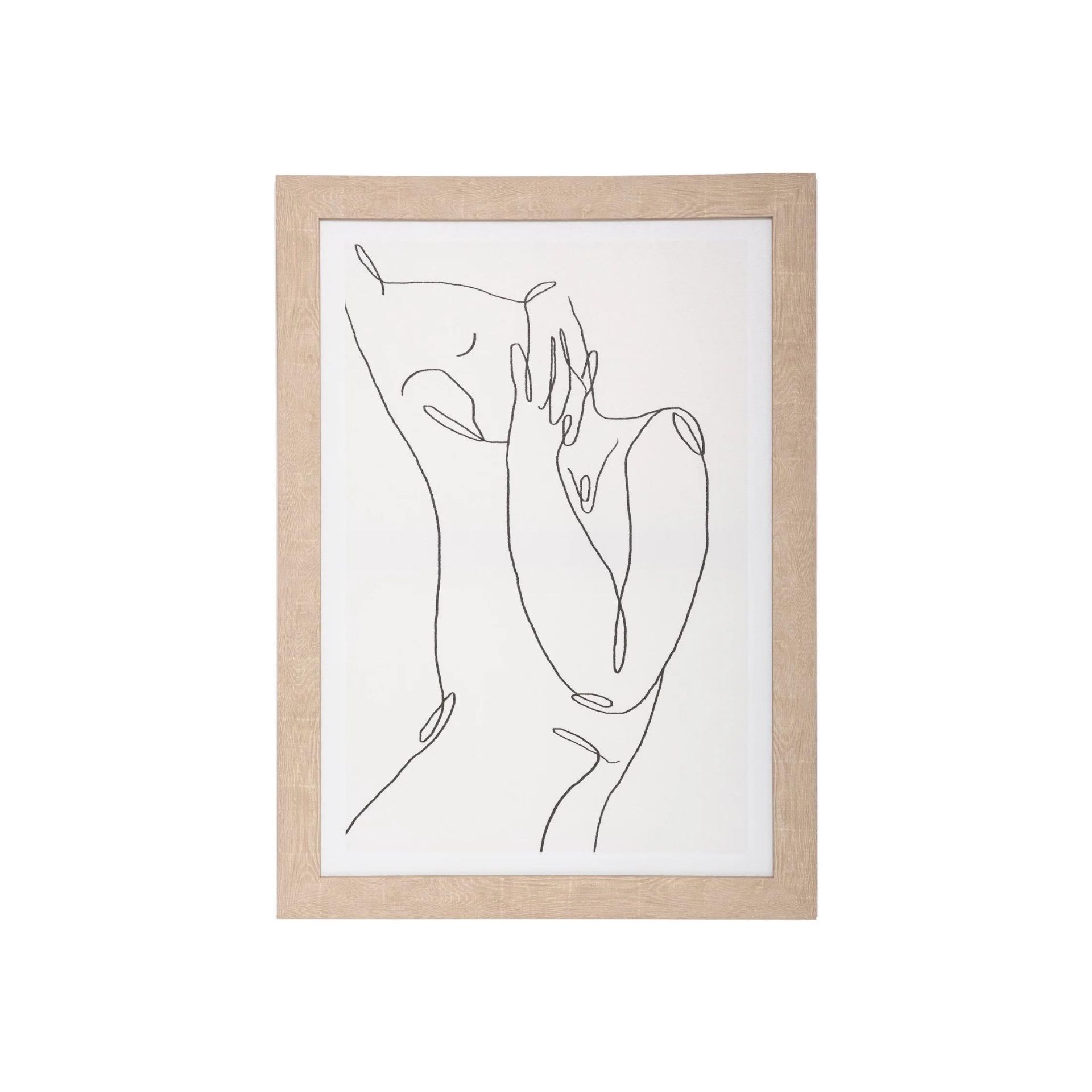 Cuadro con marco madera Silueta 50x70cm