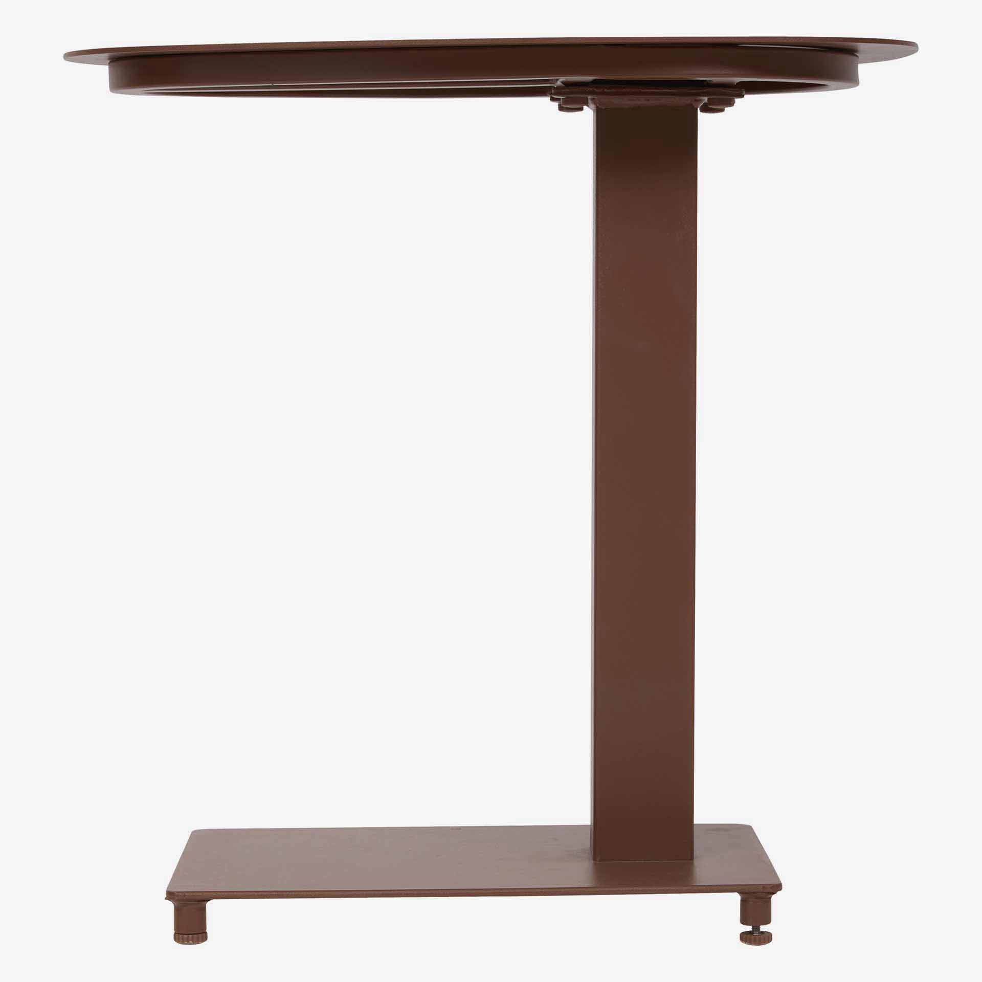 Mesa auxiliar de jard&iacute;n de aluminio caoba Venira 50x30x50cm