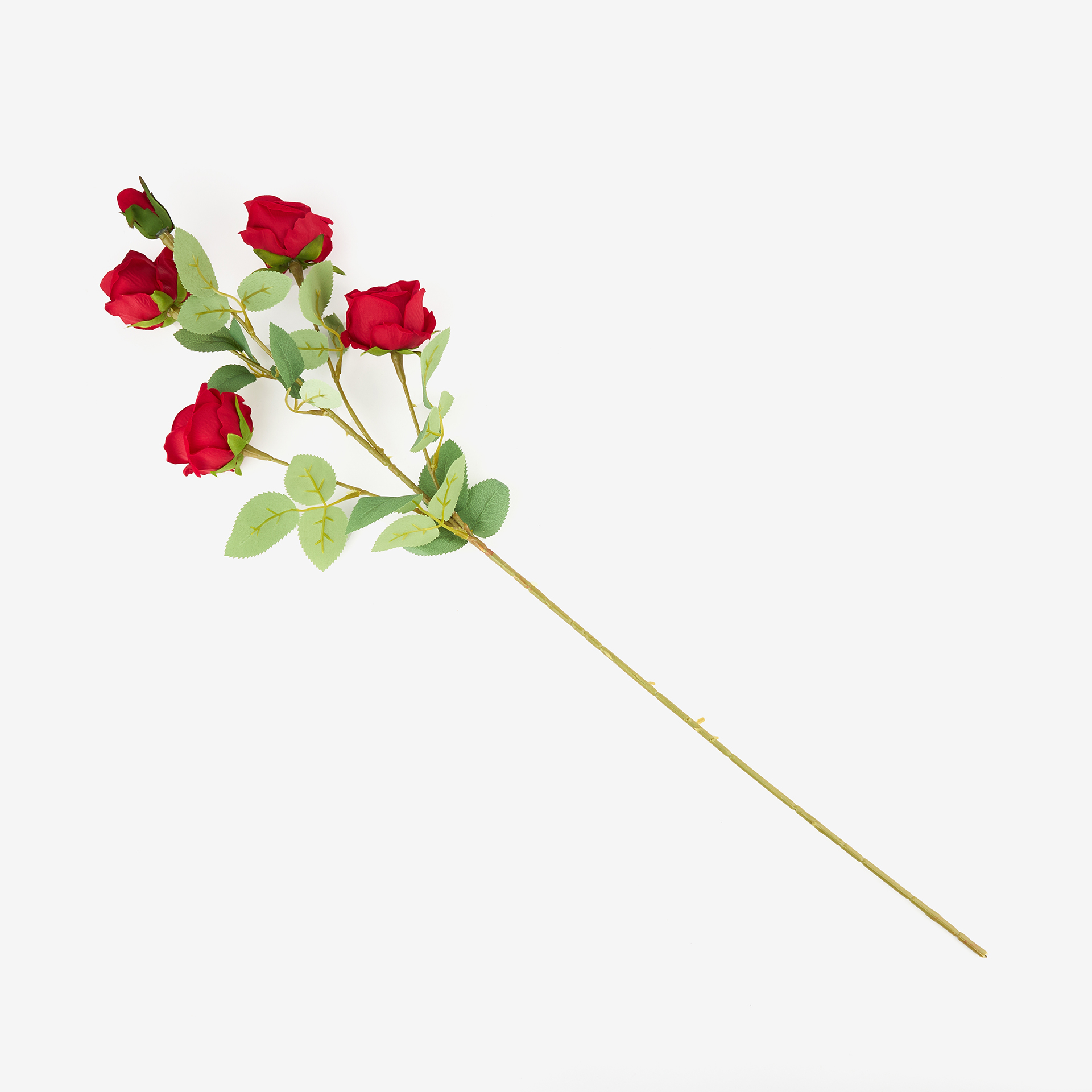Flor artificial rosa roja 86cm