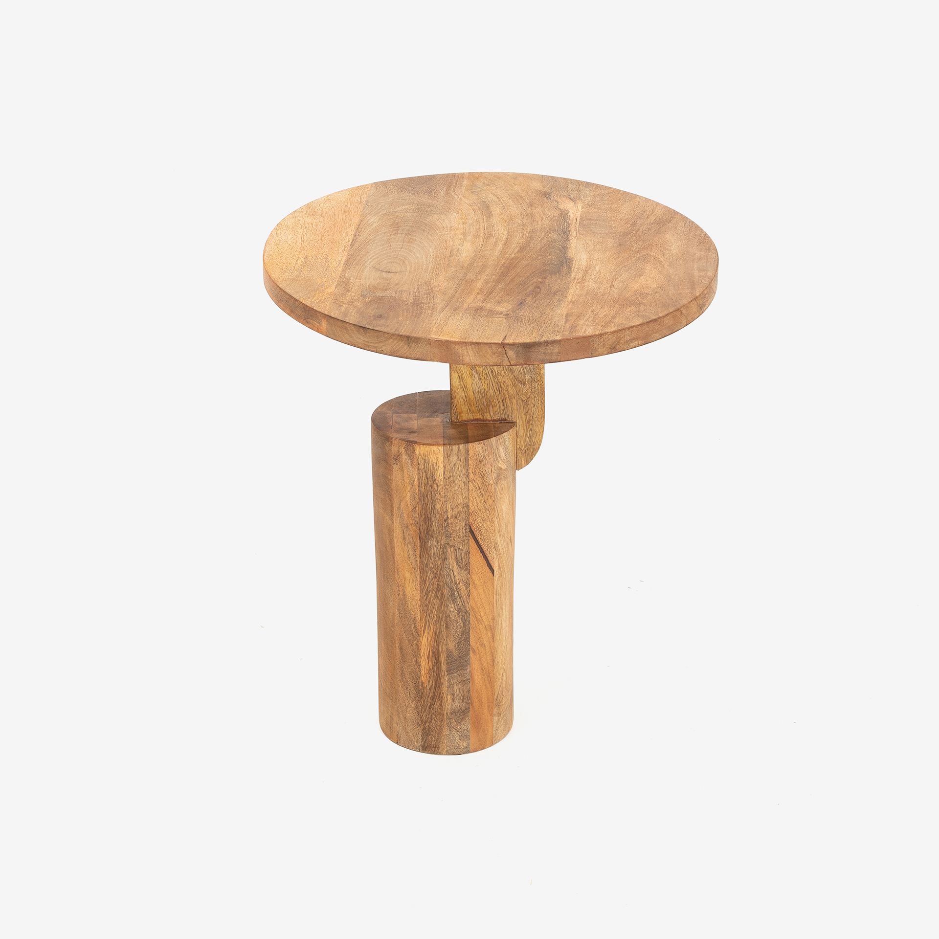 Mesa auxiliar de madera de mango Pisa Ø50x60cm Clau&Chloe