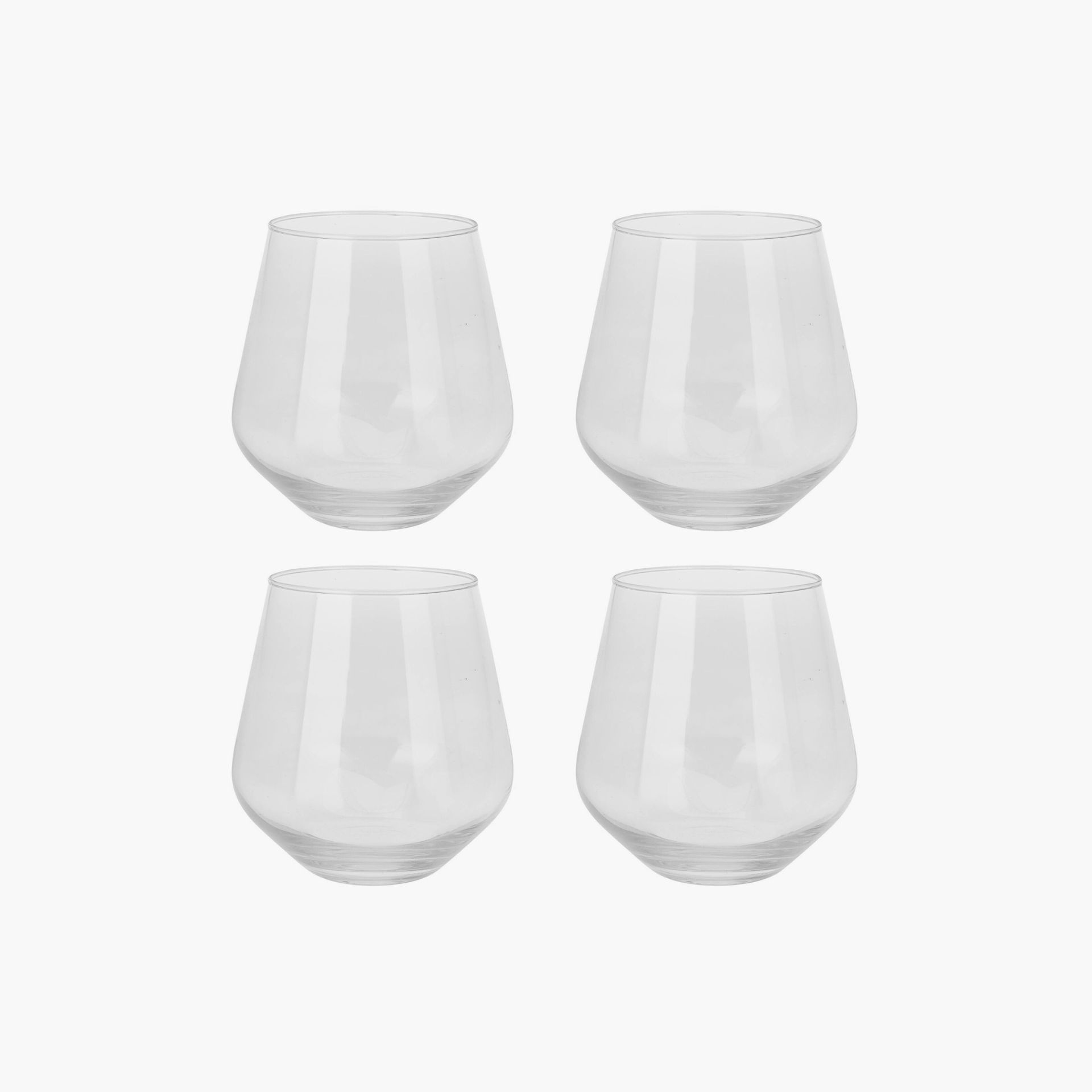 Set de 4 vasos de agua de cristal 45cl