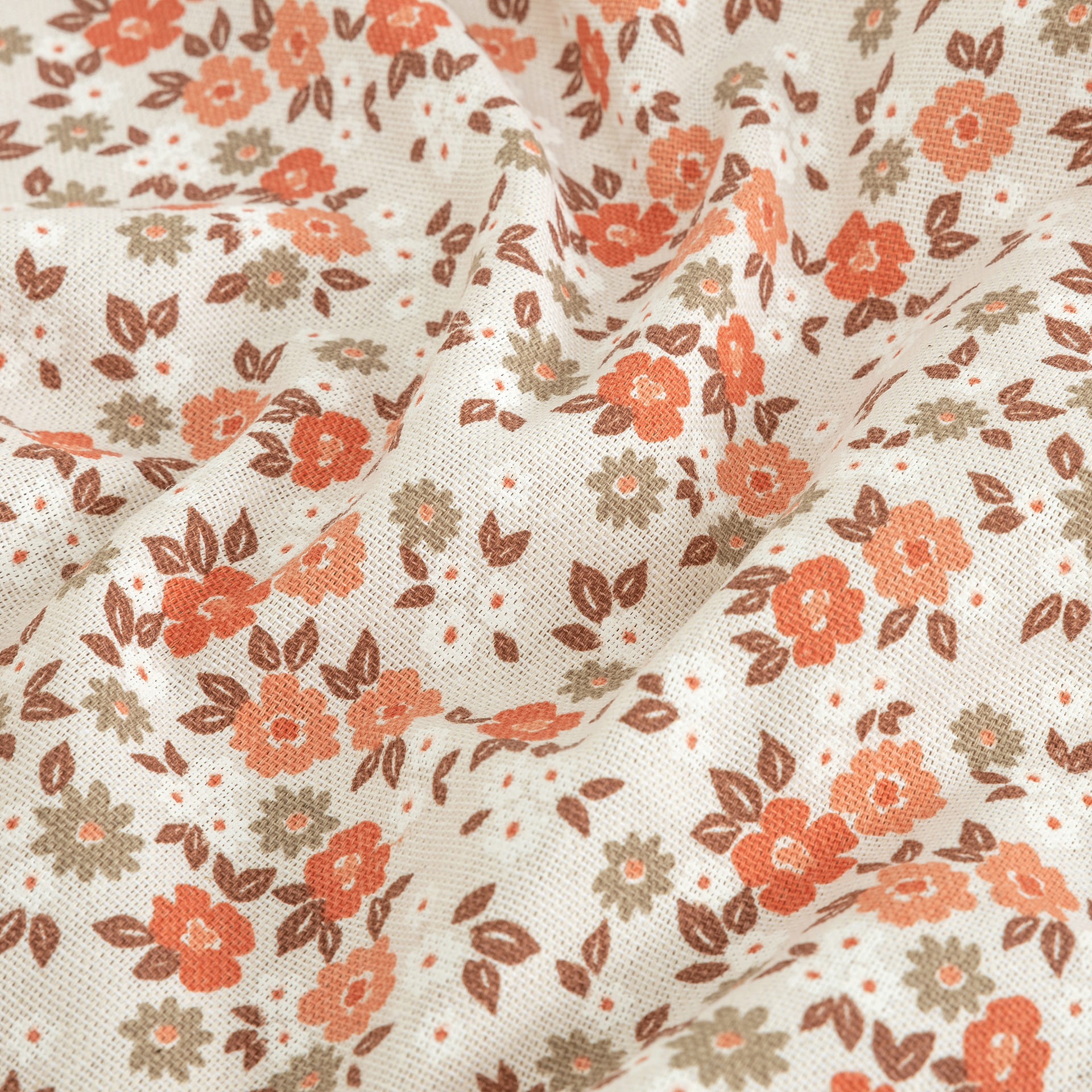 Mantel de algod&oacute;n reciclado melocot&oacute;n Alba 135x250cm