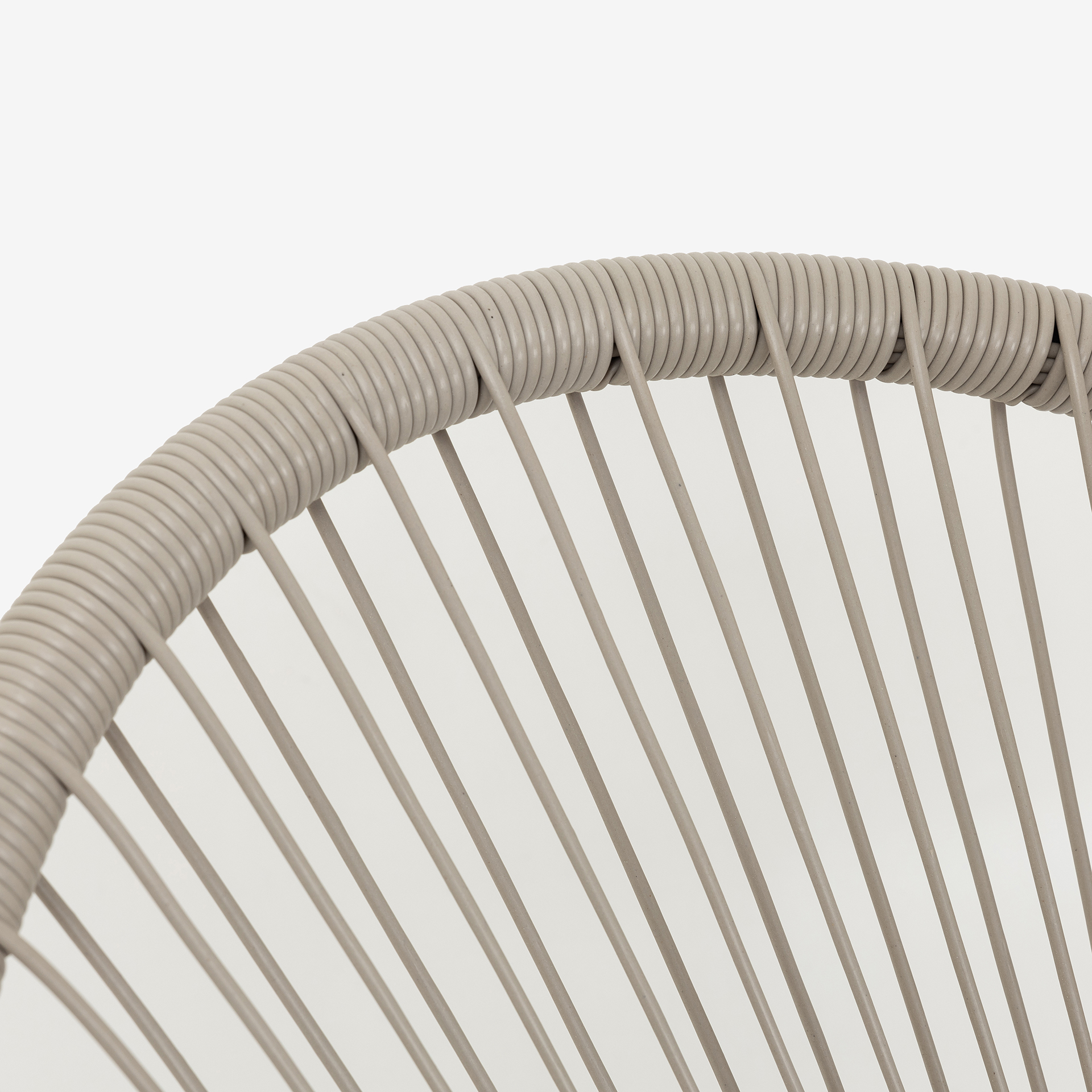 Silla de jardín de ratán sintético gris Acapulco 72x90x83cm