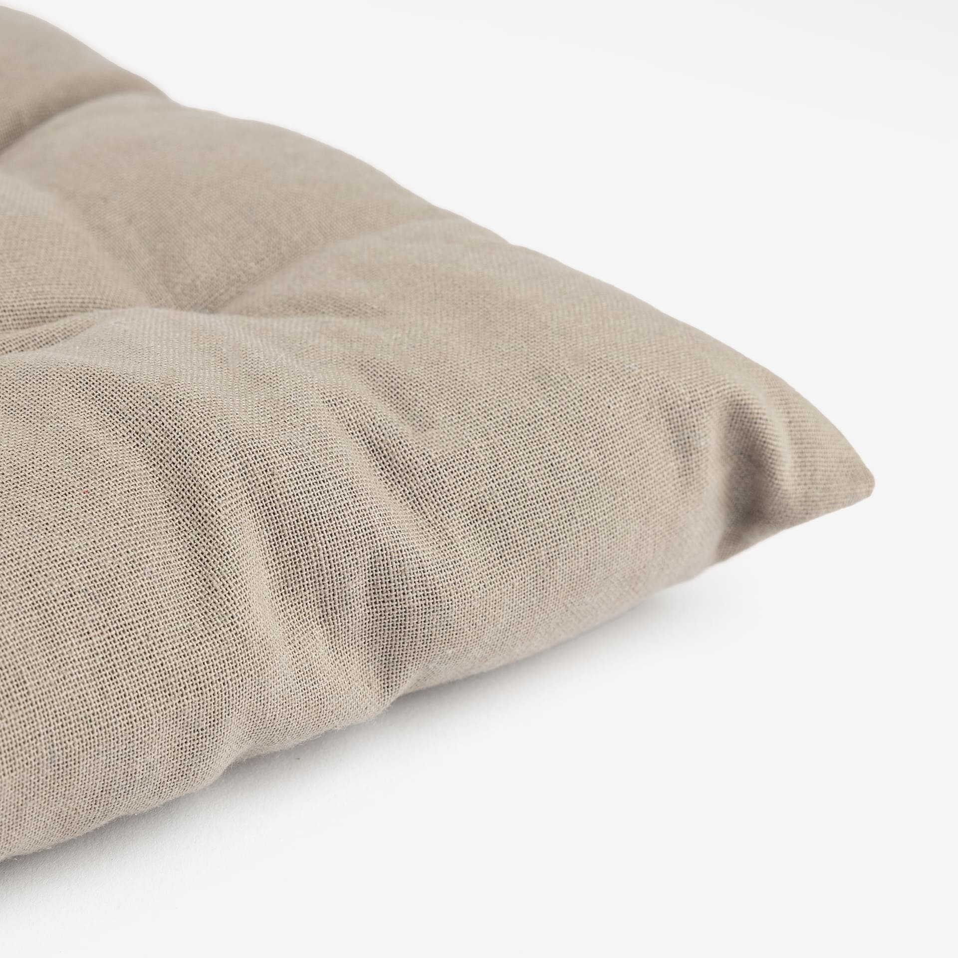 Cojín de silla de algodón taupe 38x38cm