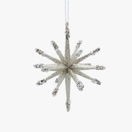 Decoraci&oacute;n de &aacute;rbol de Navidad de estrella dorada 14cm