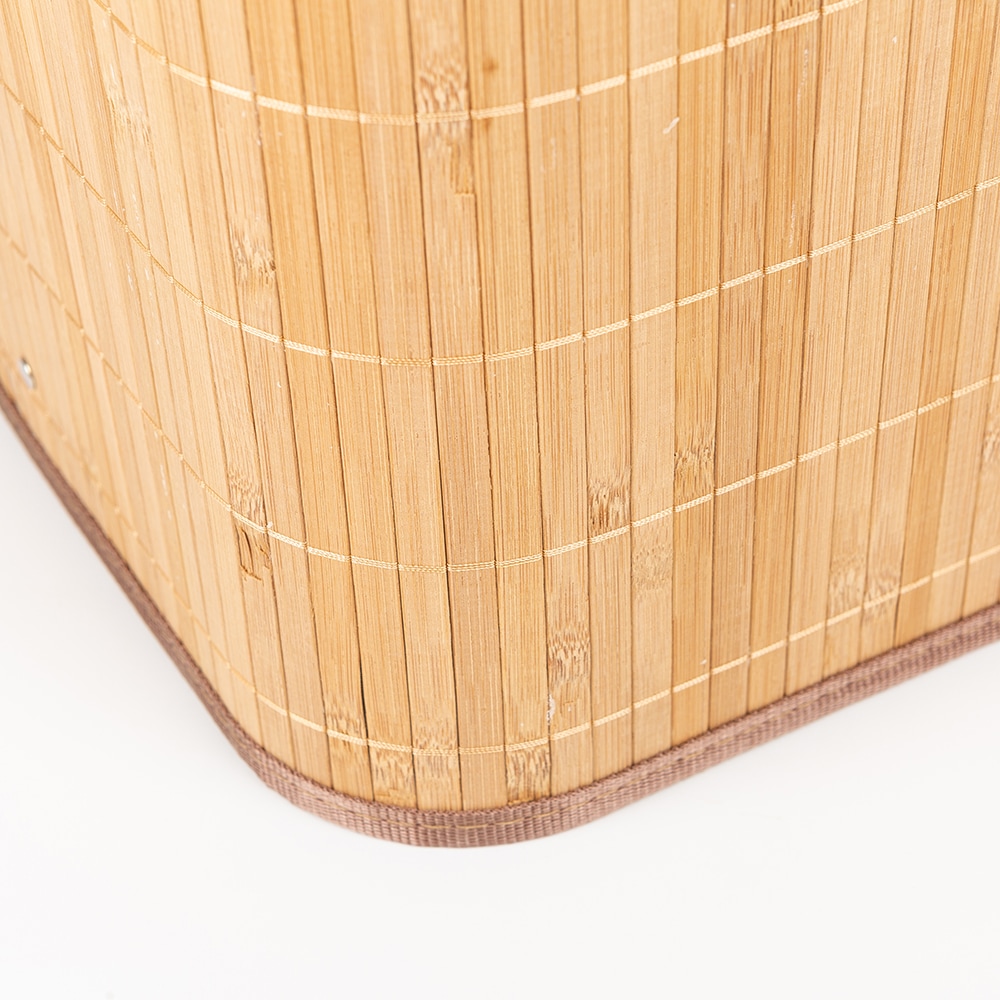 Cesta de lavandería plegable de bambú 33x60cm