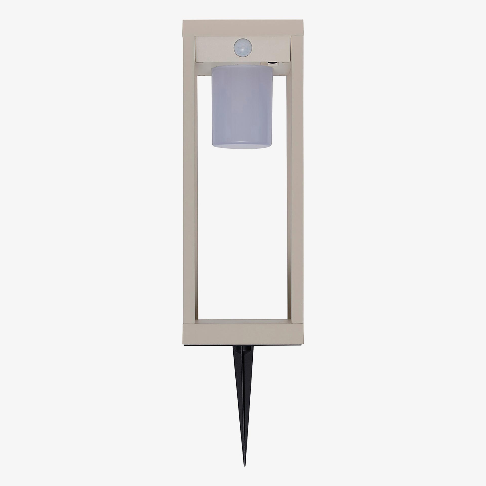 Farol solar para jard&iacute;n de aluminio crema Pirox 40cm