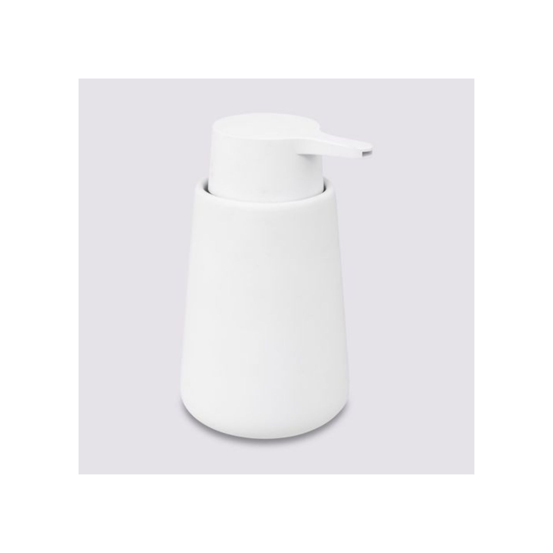Dispensador de jabón de baño de cerámica blanco Daia Ø8x14,8cm