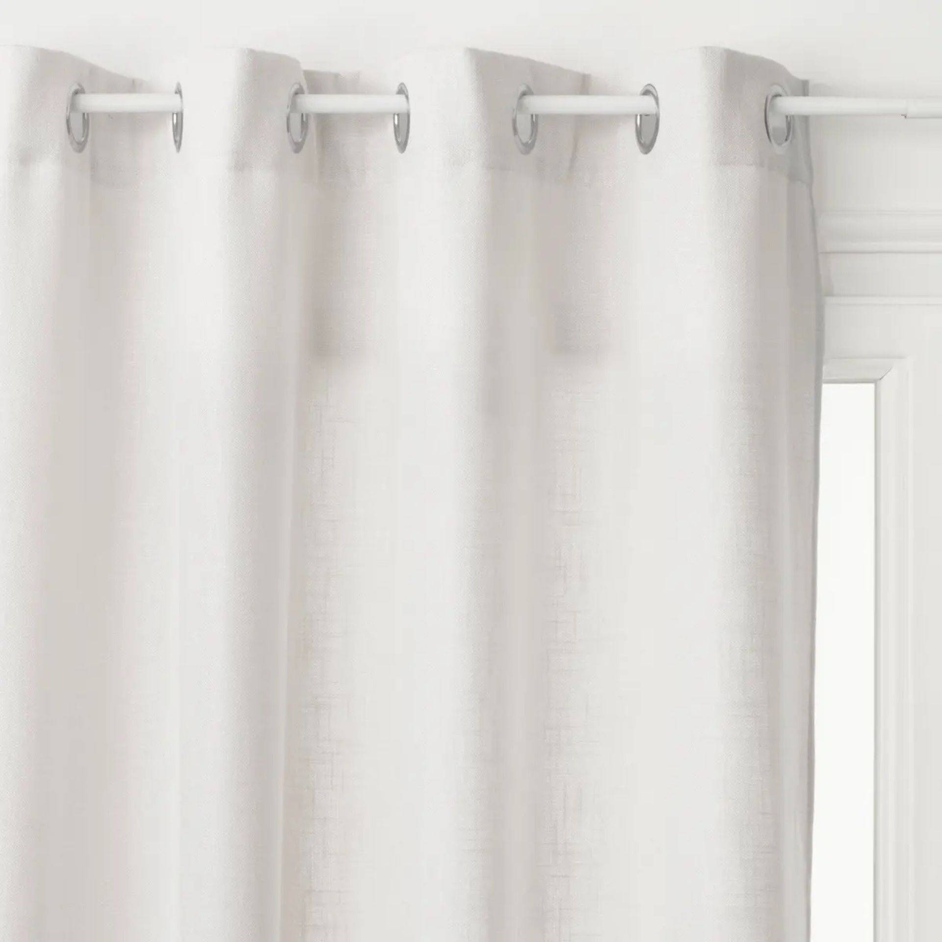 Cortina blanco marfil poli&eacute;ster 140x260cm