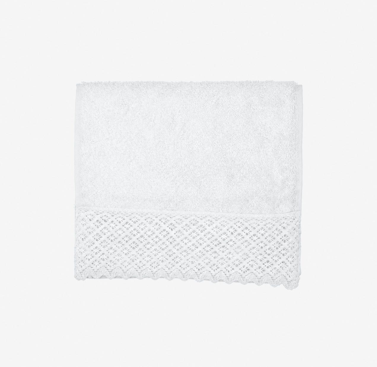 Toalla de tocador de algod&oacute;n 100% blanca Nido 30x50cm - 500 g/m&sup2;