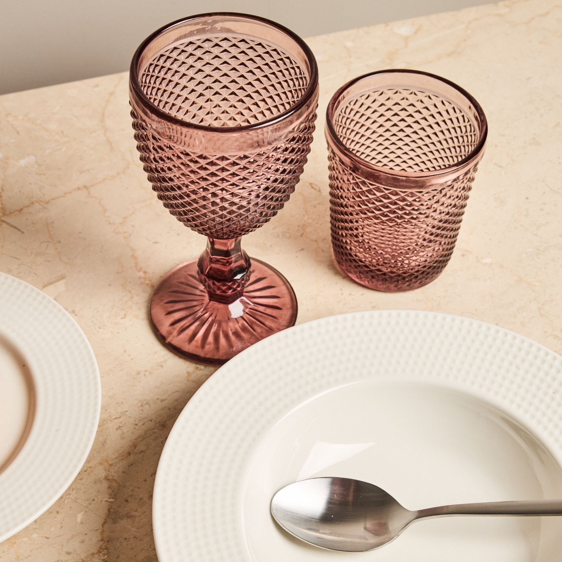 Copa cristal rosa Diamante 28cl