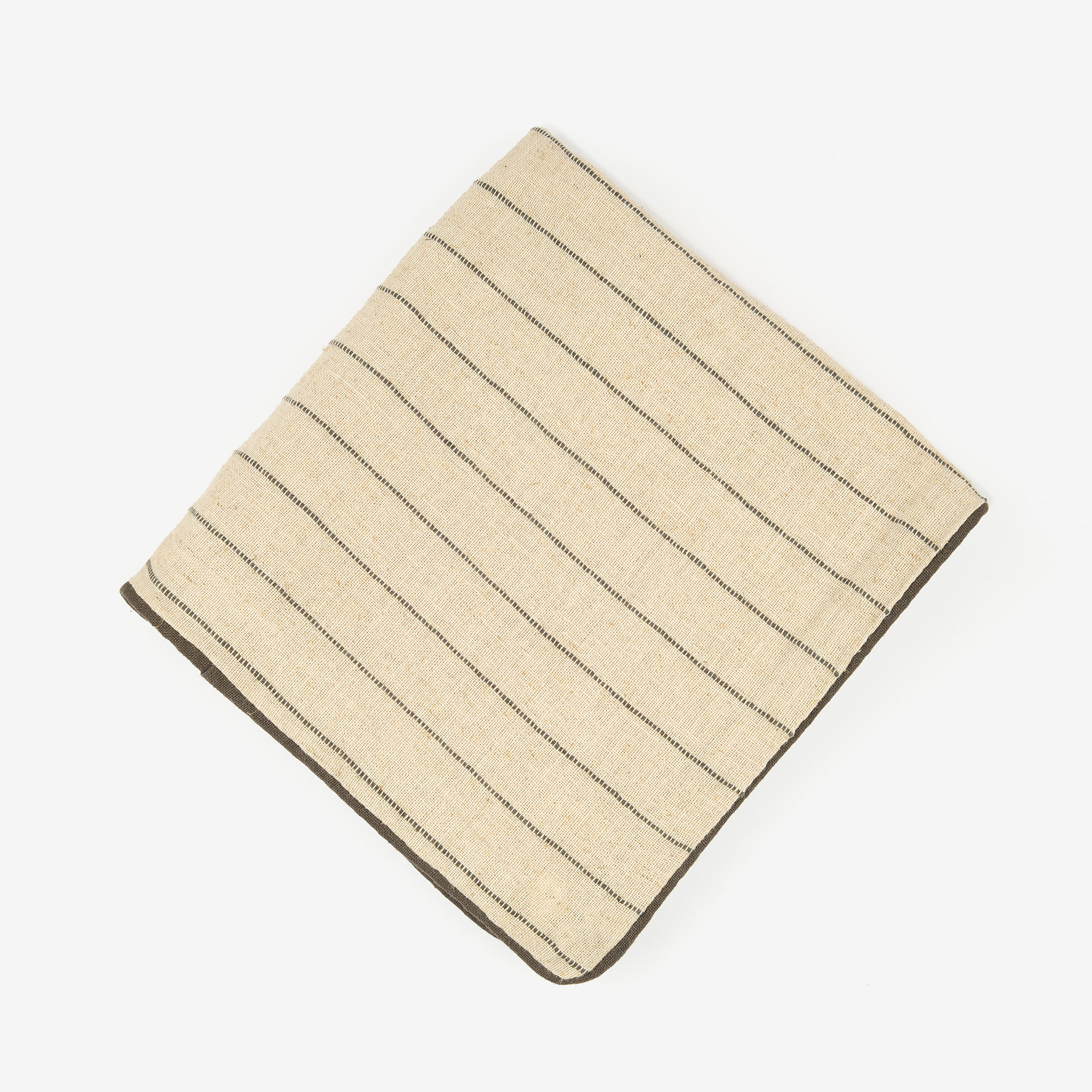 Funda de coj&iacute;n de lino rayas Gila 45x45cm