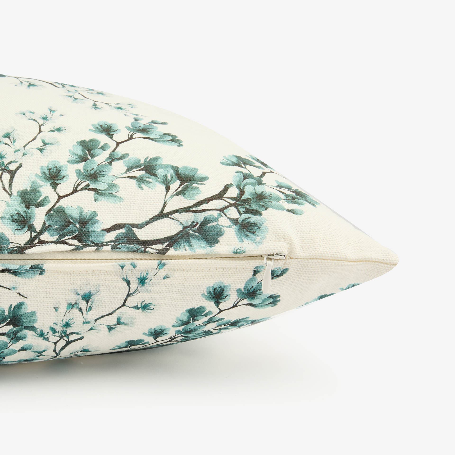 Funda de cojín de algodón cuadrada azul Bluira 45x45cm