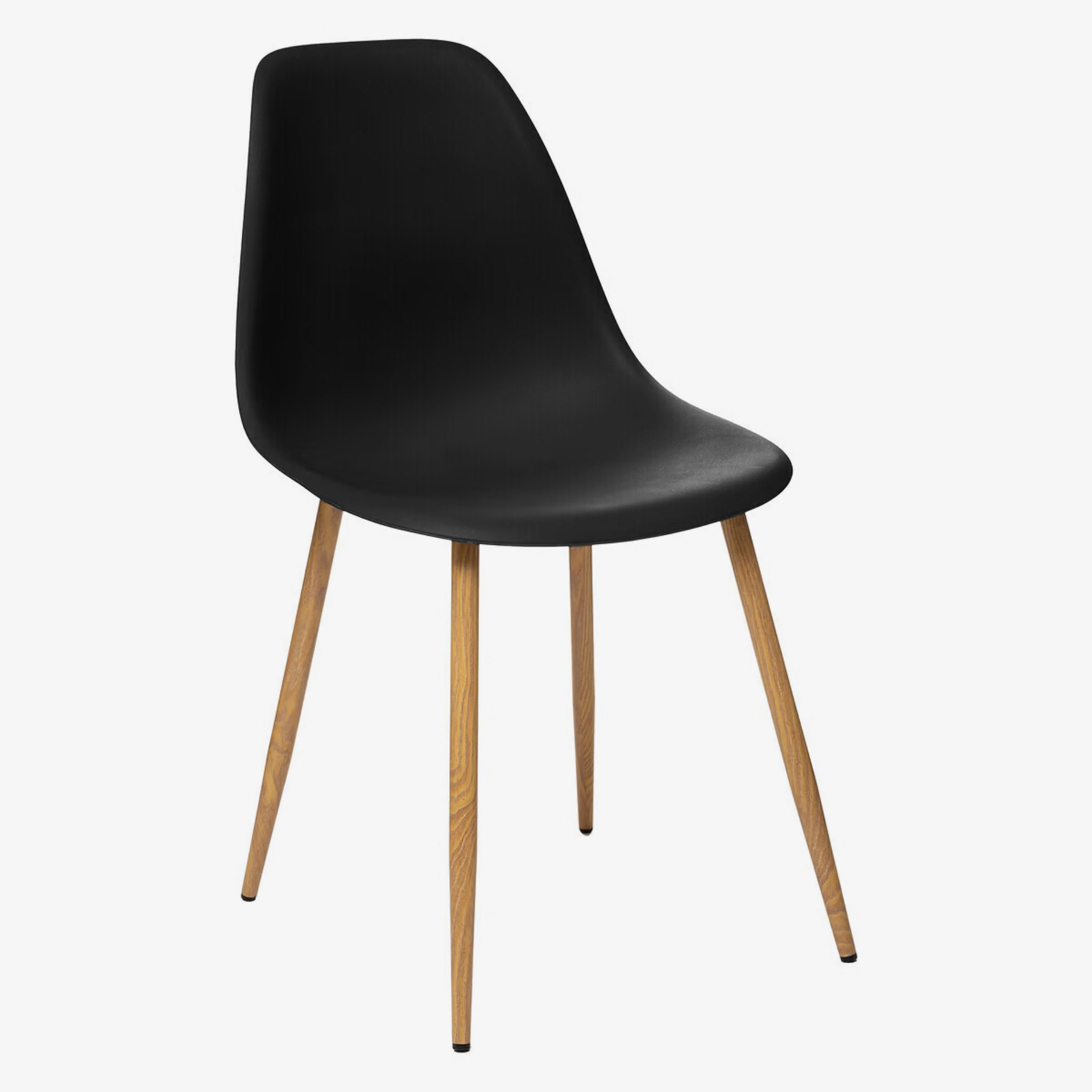 Silla de comedor de polipropileno negro Orel 