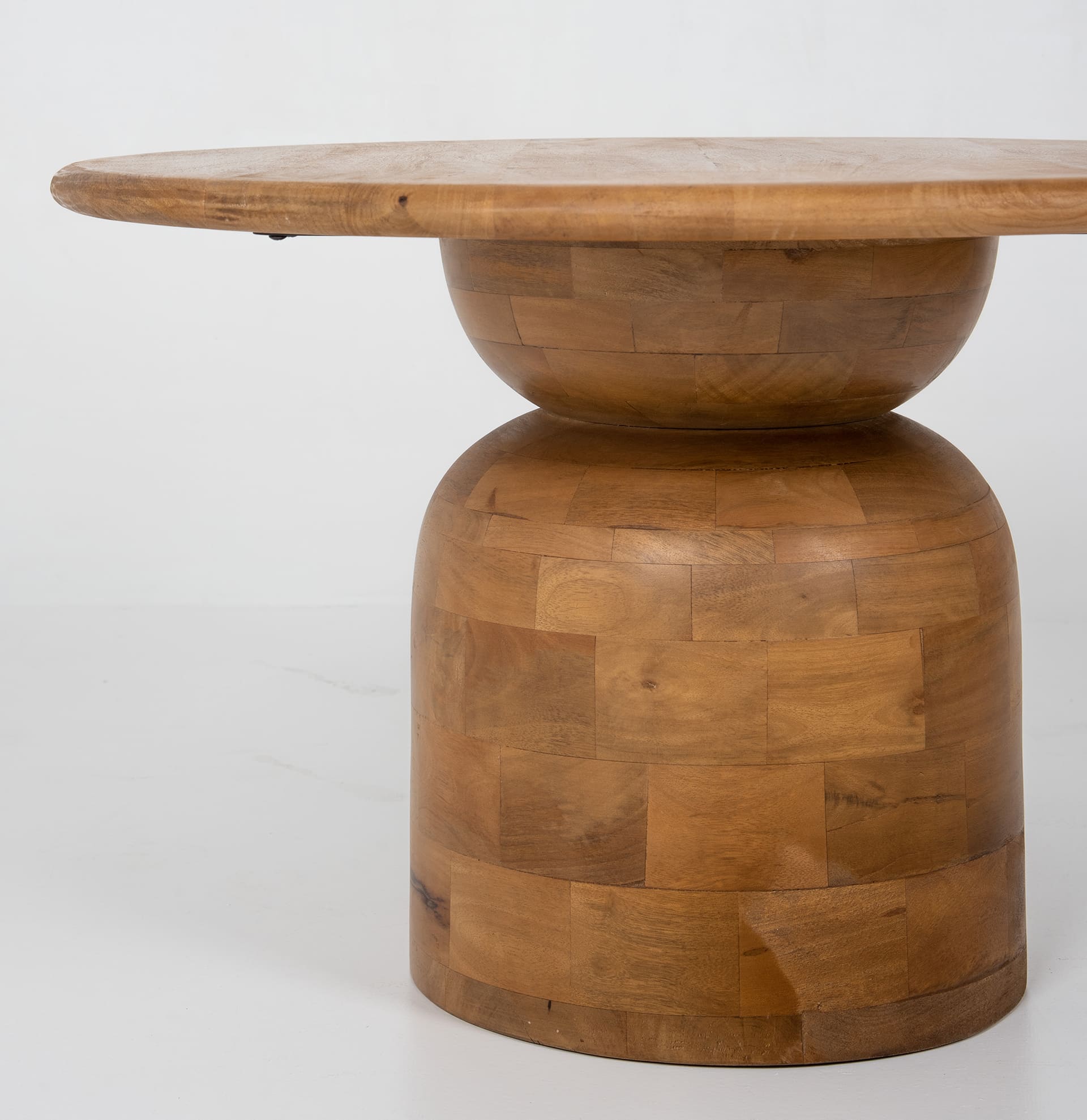 Mesa centro de madera de mango Pisa &Oslash;70x45cm Clau&Chloe