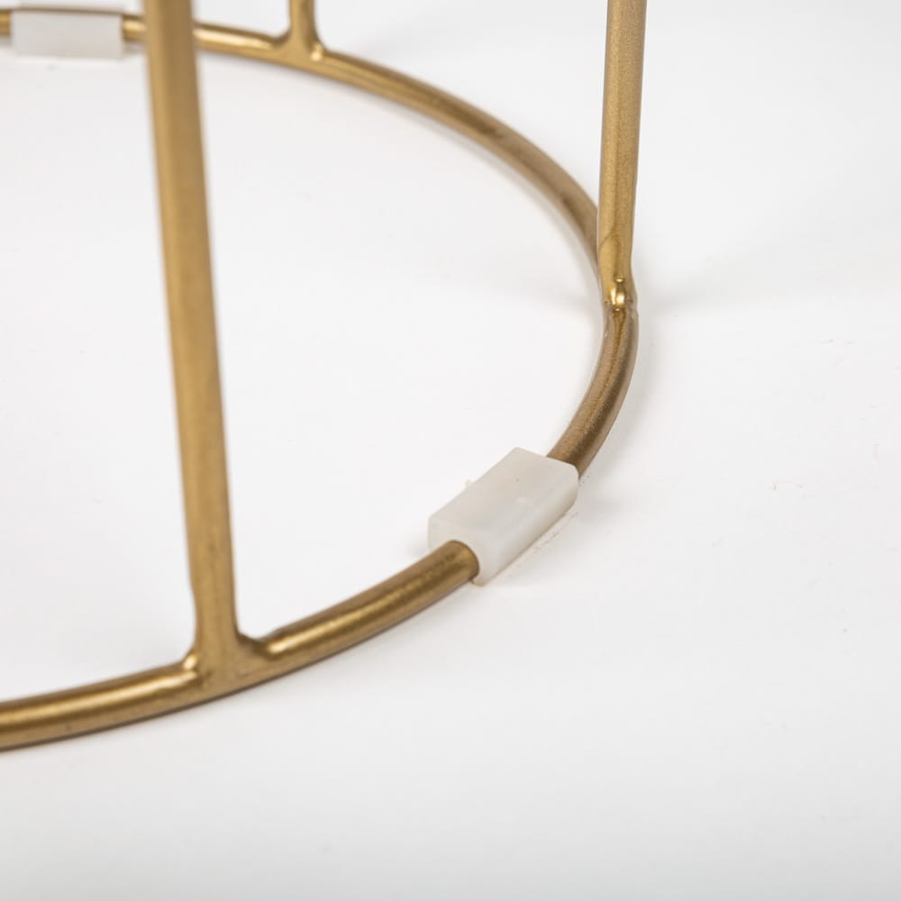 Mesa auxiliar de m&aacute;rmol Delhi &Oslash;40x45cm Clau&Chloe