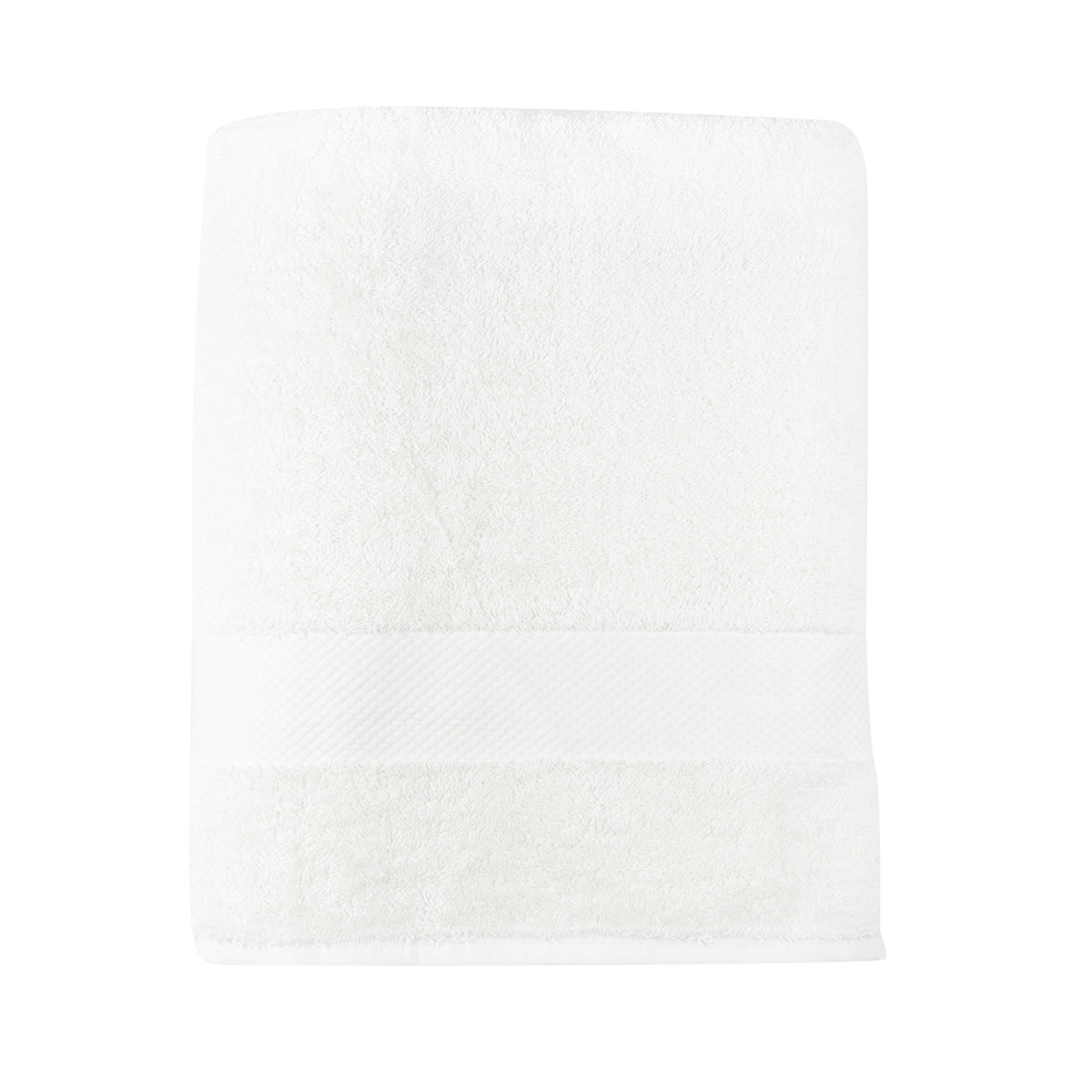 Toalla de ducha XL de algodón blanco cálido Vic 100x150cm - 500 gr/m²