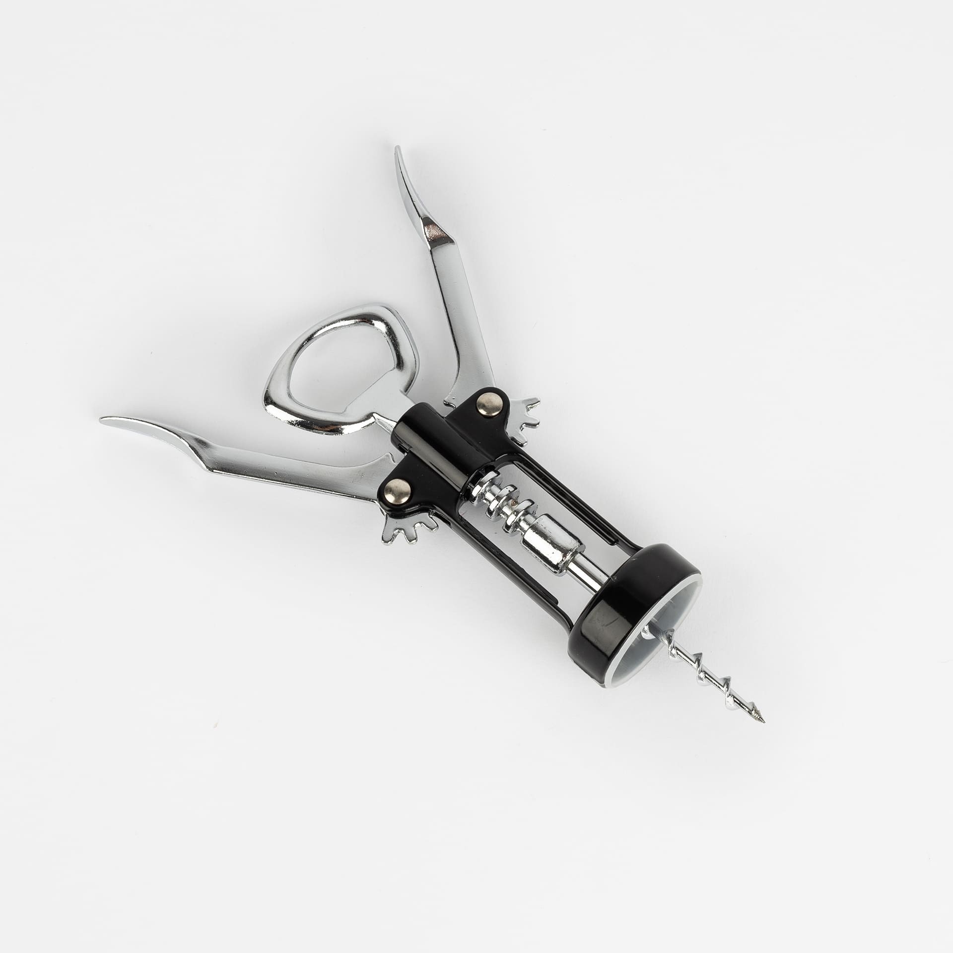 Sacacorchos doble palanca acero 16cm