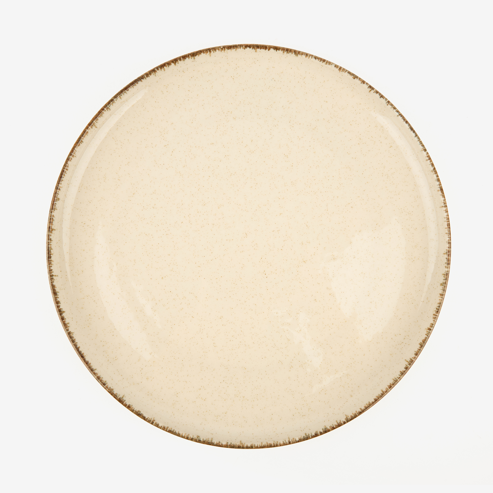 Plato llano de porcelana marfil Olite Ø27cm