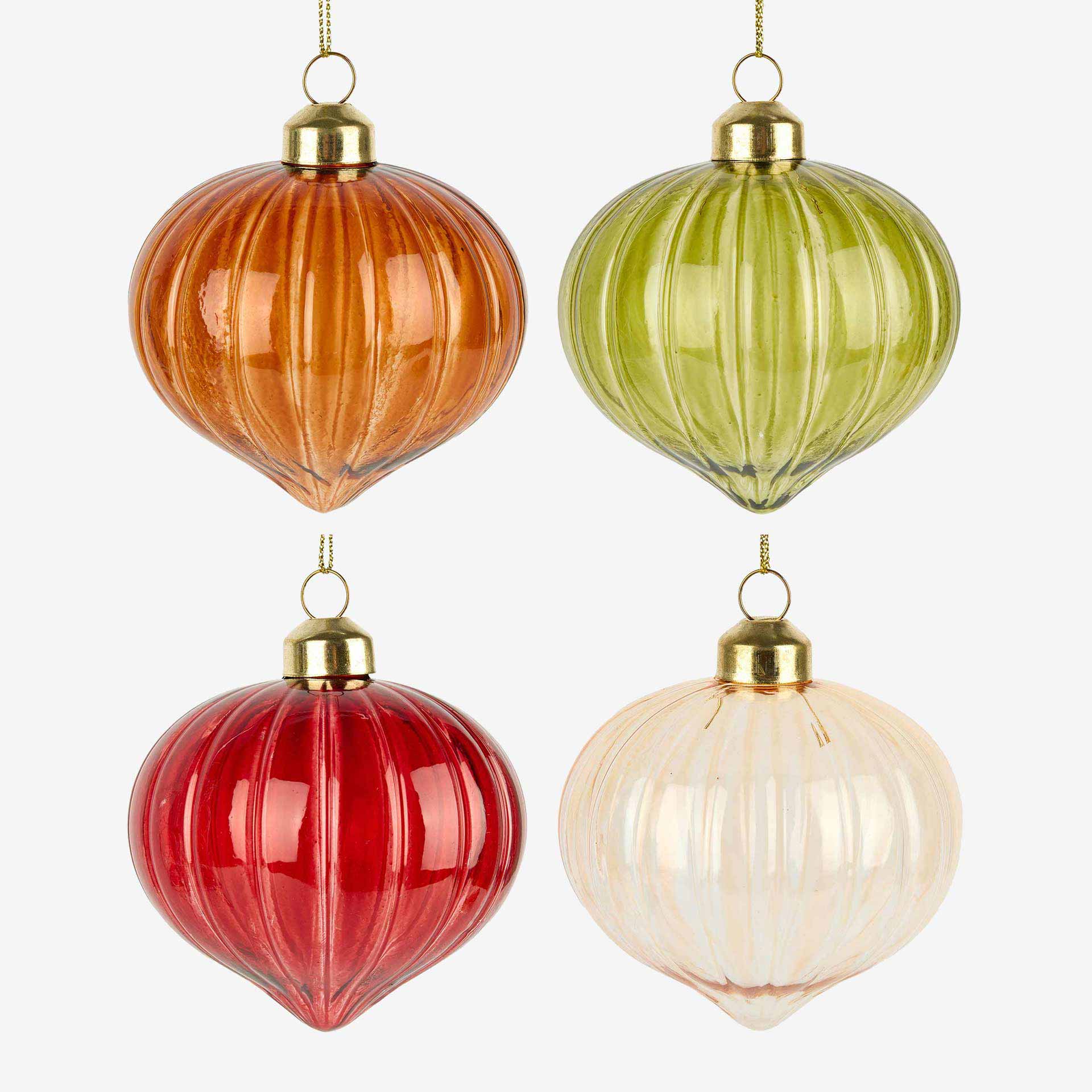 Set de 12 bolas de cristal Onion &Oslash;8cm