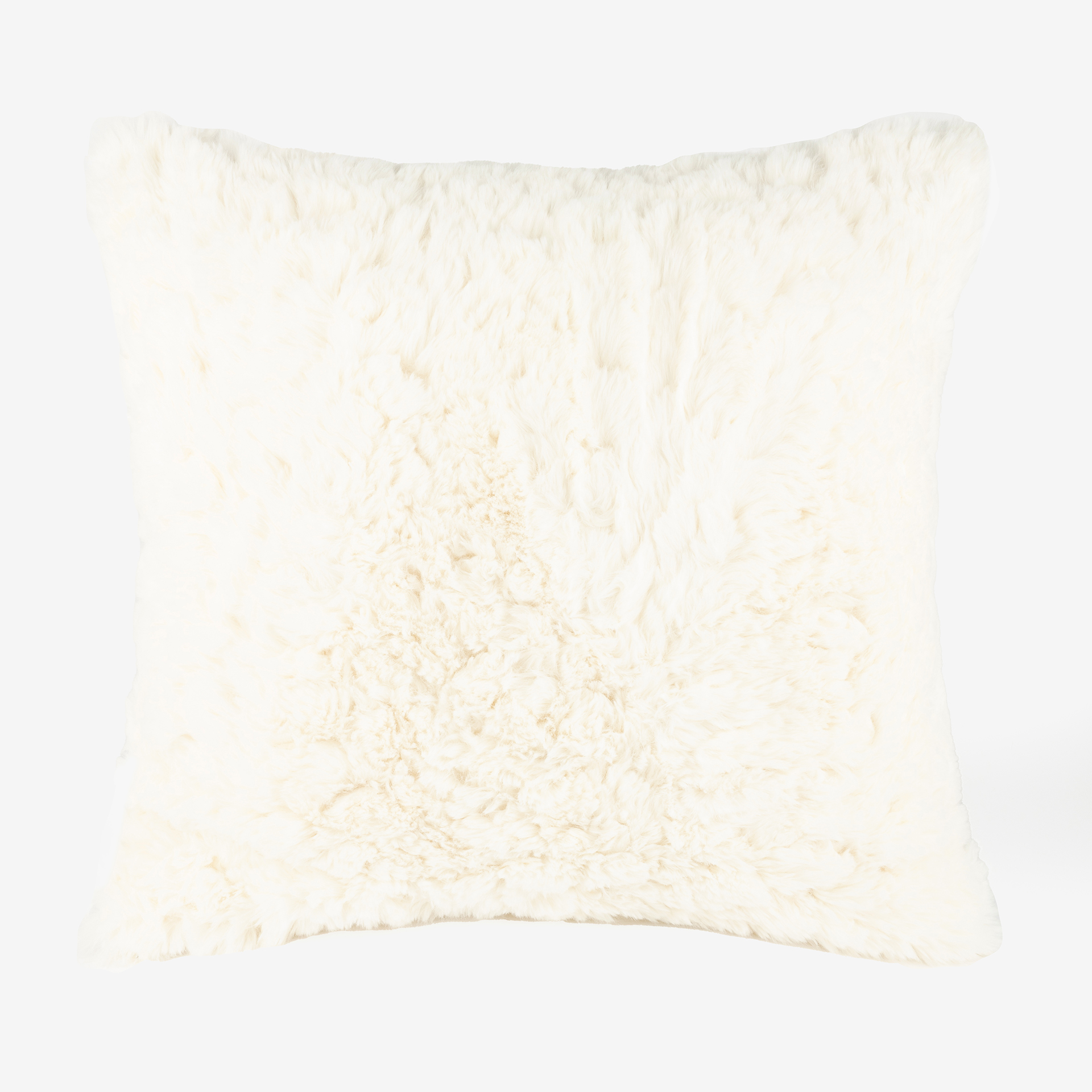 Funda de cojín de pelo blanco 45x45cm