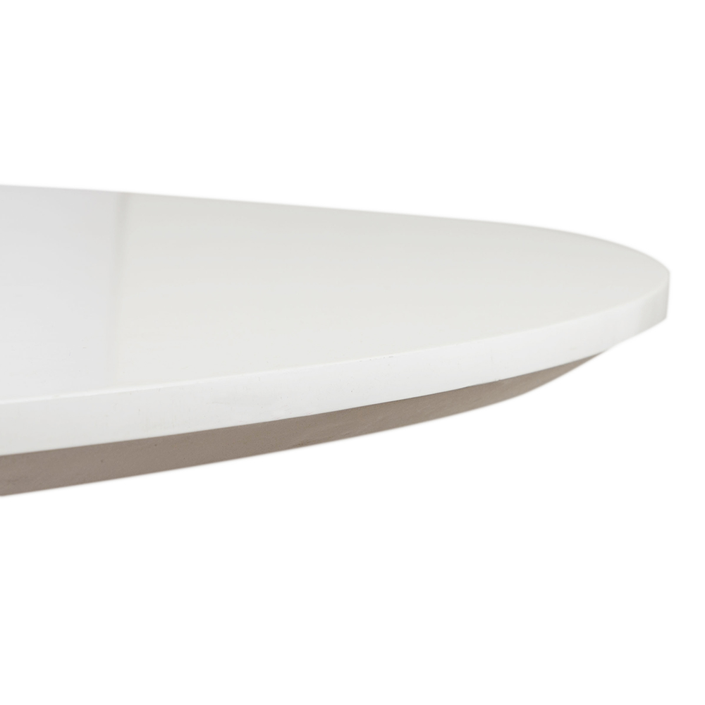 Mesa de comedor de madera blanca Leisure Ø100x75cm