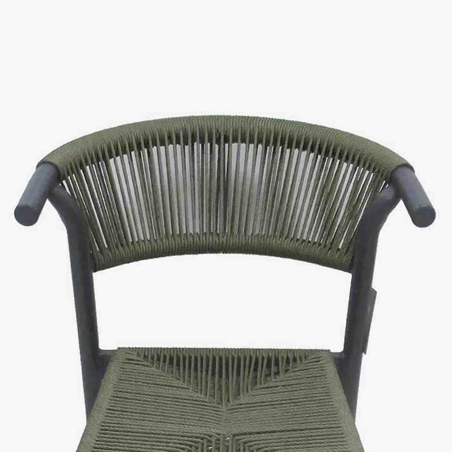 Silla de ratan verde Prado 54x63x77cm