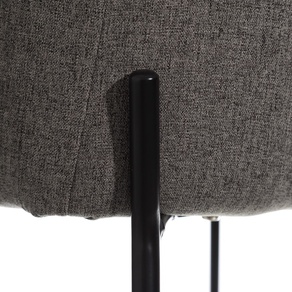 Set de 2 sillas de comedor con reposabrazos de metal gris Caleb 52x53x77cm