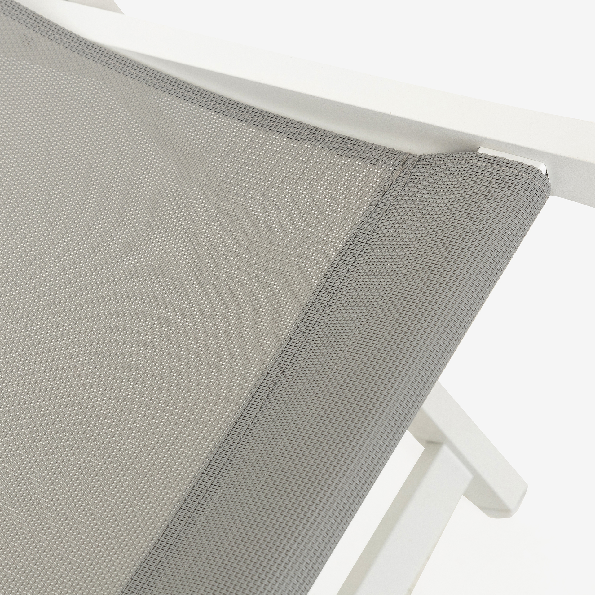 Hamaca reclinable de aluminio y textiline gris 104x58x76cm