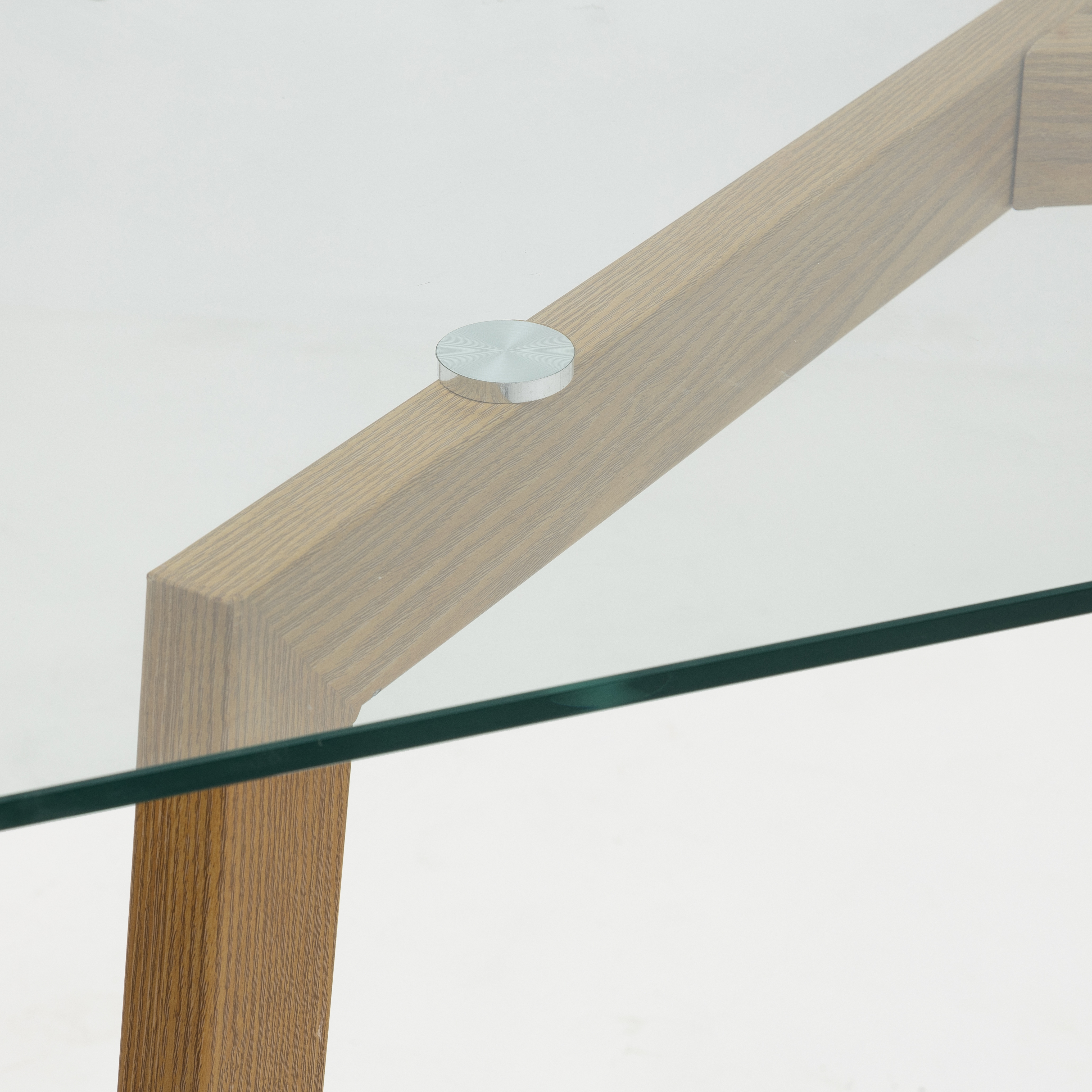 Mesa de comedor de cristal Wood Pattern 150x80x76cm