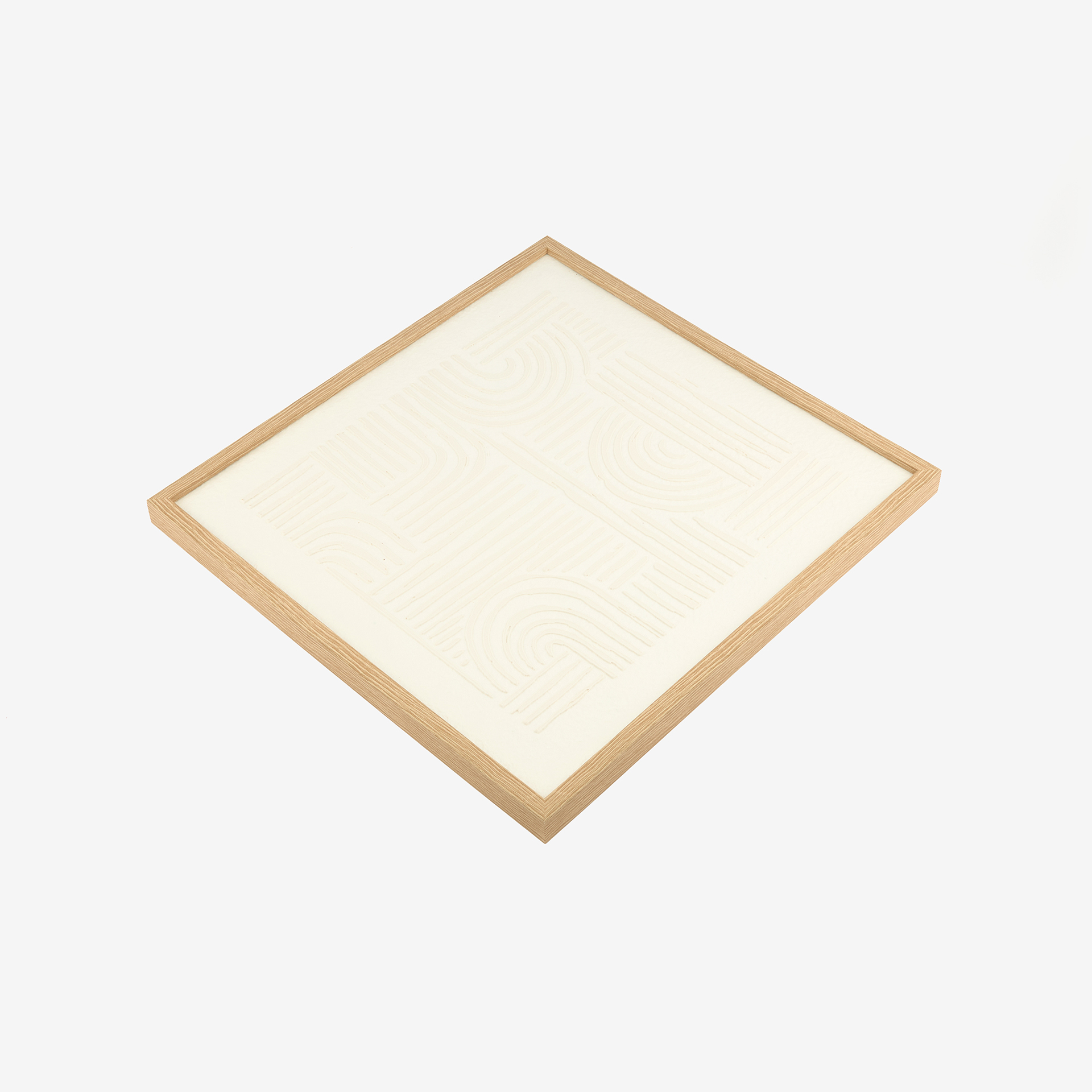 Cuadro con marco y cristal relieve Curve 40x40cm