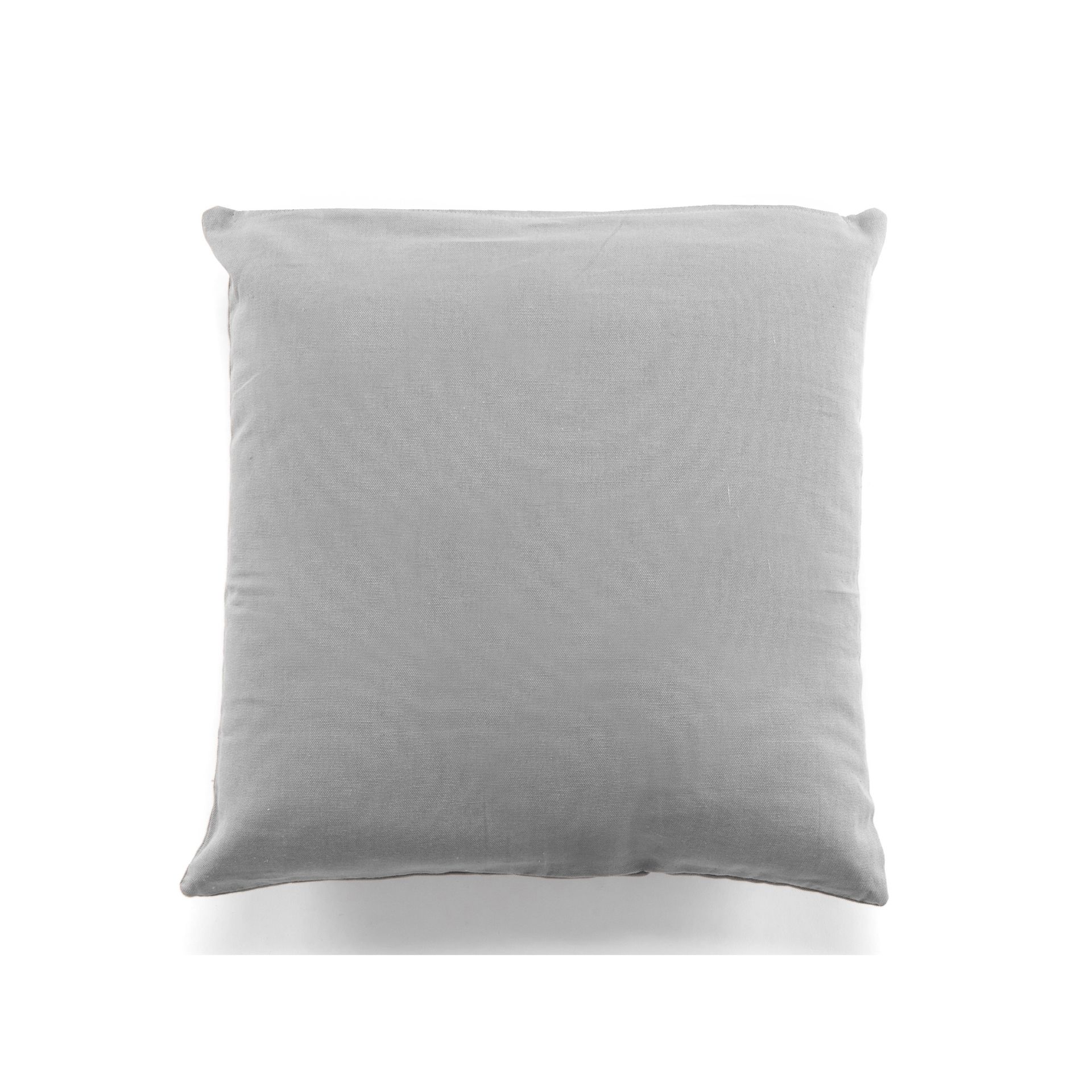 Coj&iacute;n de algod&oacute;n gris perla Forel 60x60cm