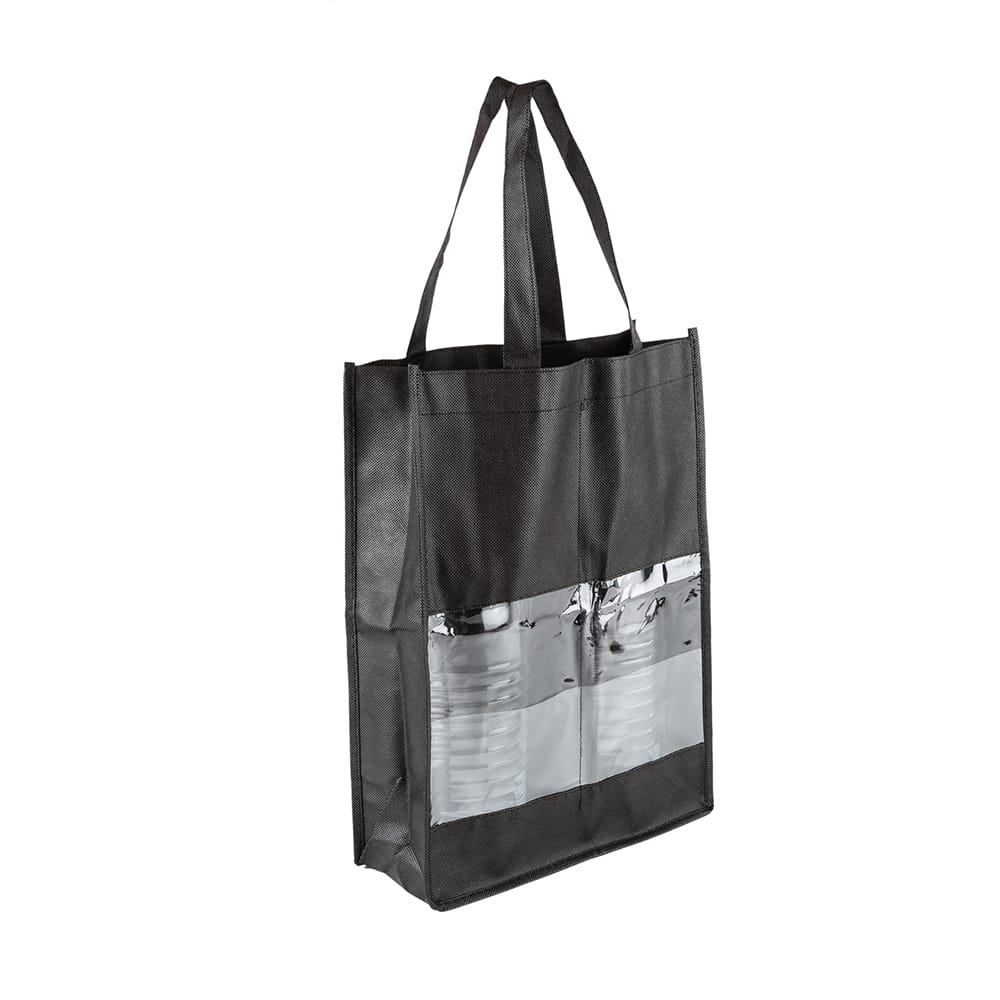 Bolsa para 2 botellas de vino con ventana y asas