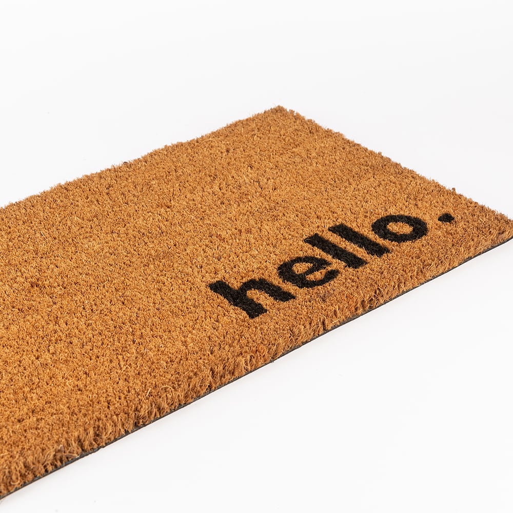 Felpudo de fibra de coco Hello Bye 70x25cm