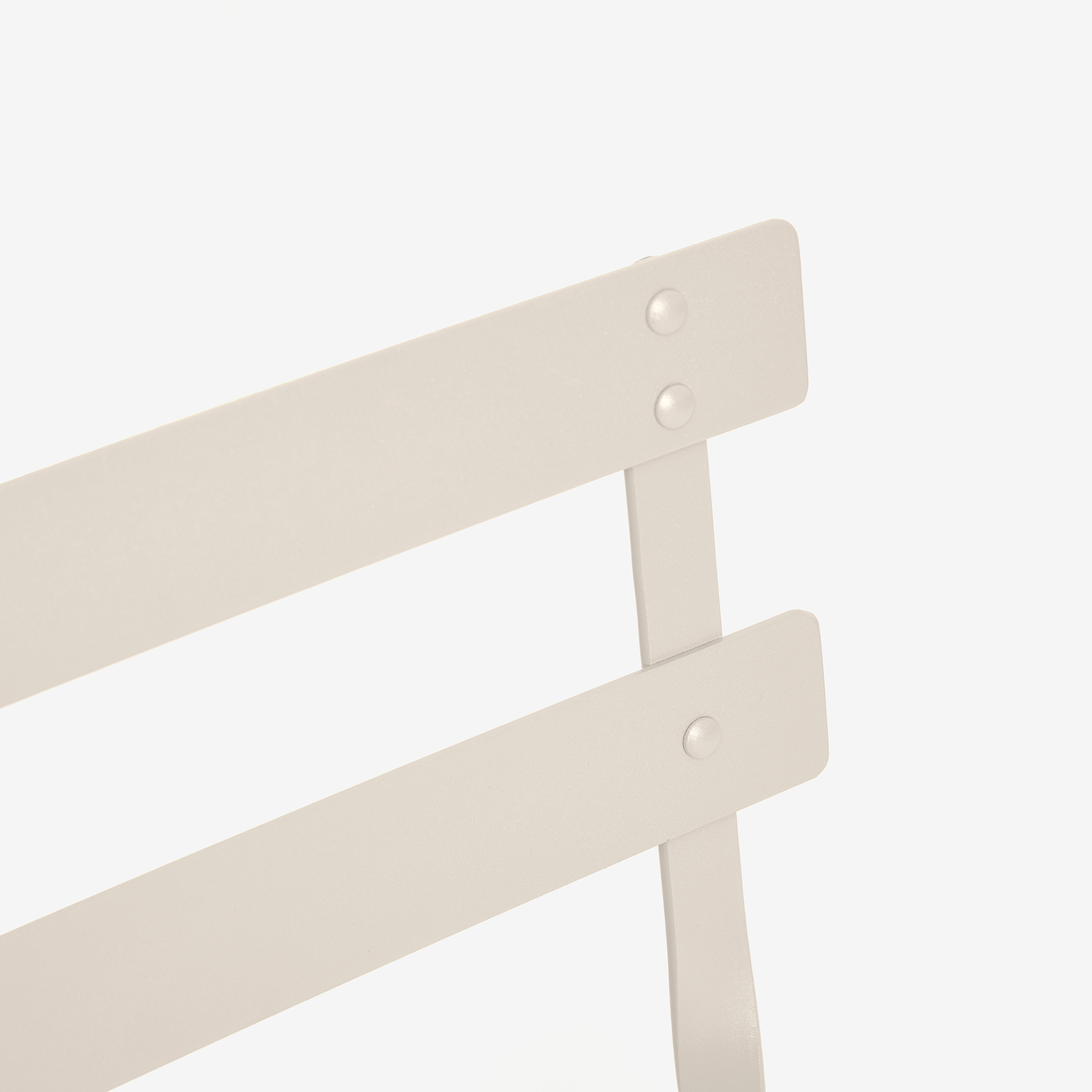 Set de jard&iacute;n de mesa y 2 sillas de acero gris claro Bistro