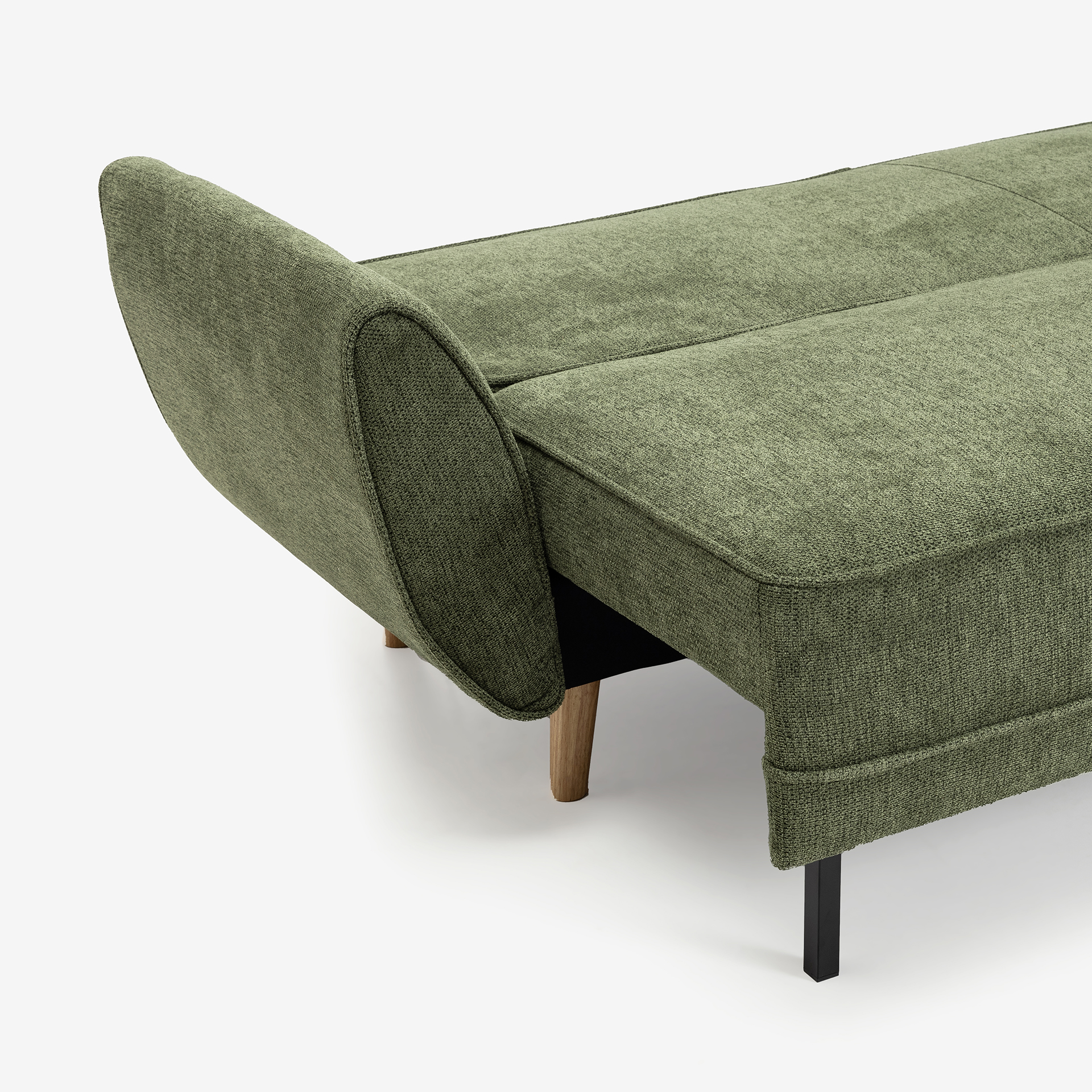 Sofá cama de 3 plazas verde Fules 212x85x85cm