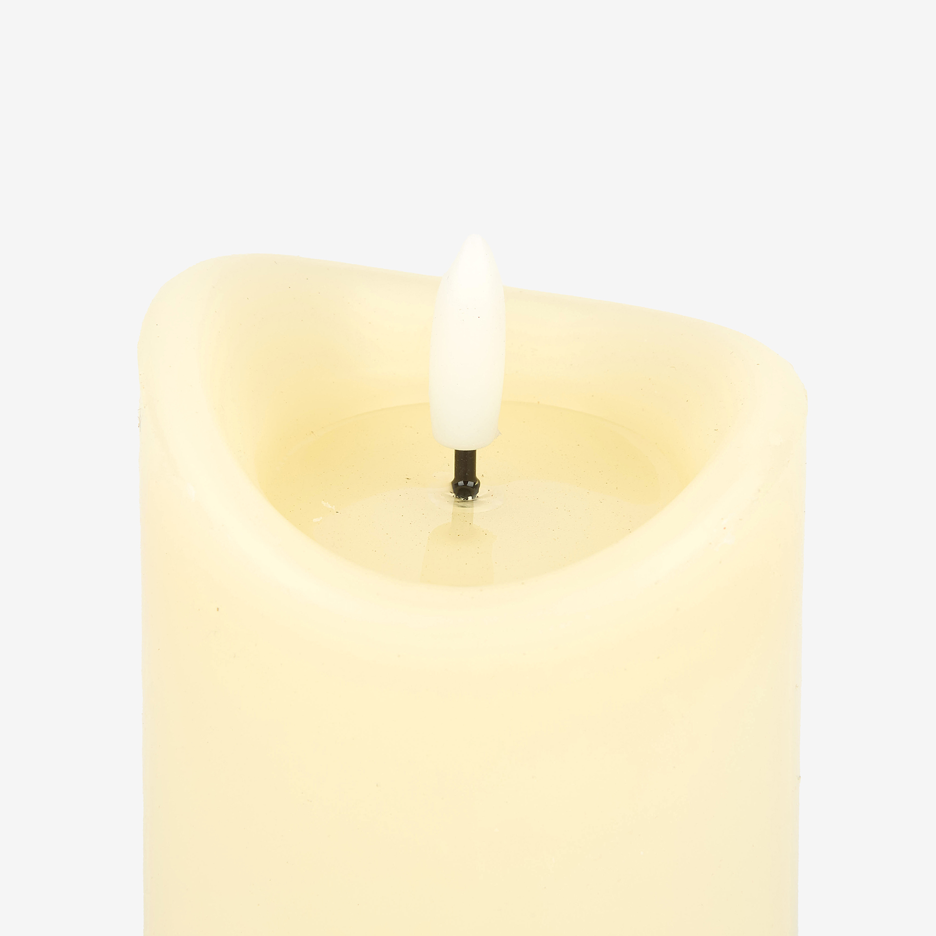 Vela decorativa LED beige Ø7x15cm