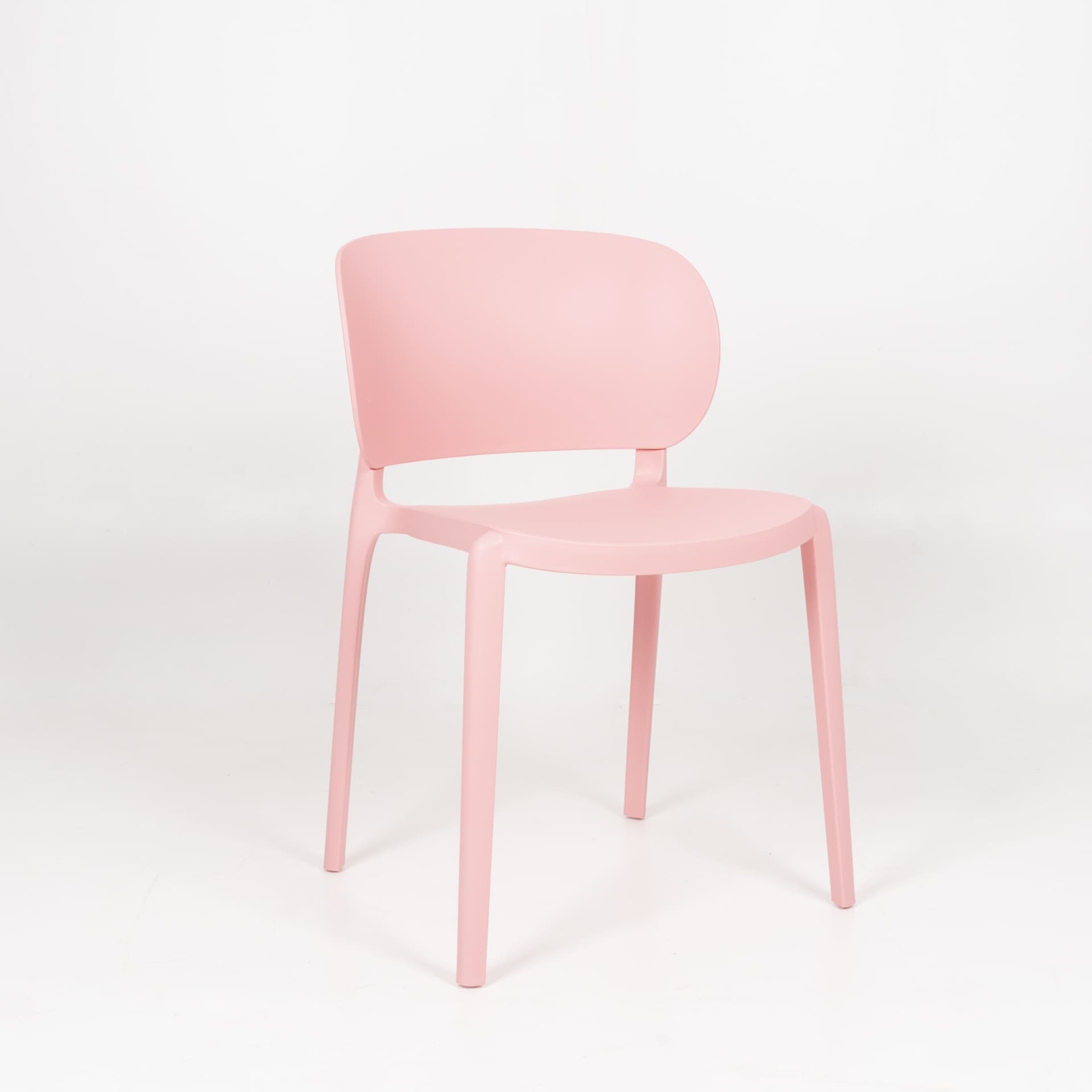 Silla de comedor apilable rosa Daniela 50x49cm