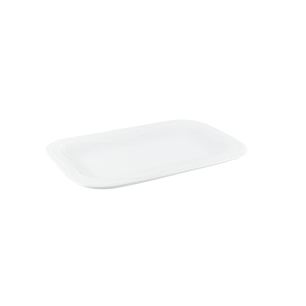 Bandejas para aperitivos de porcelana blanca Corina 25,8cm
