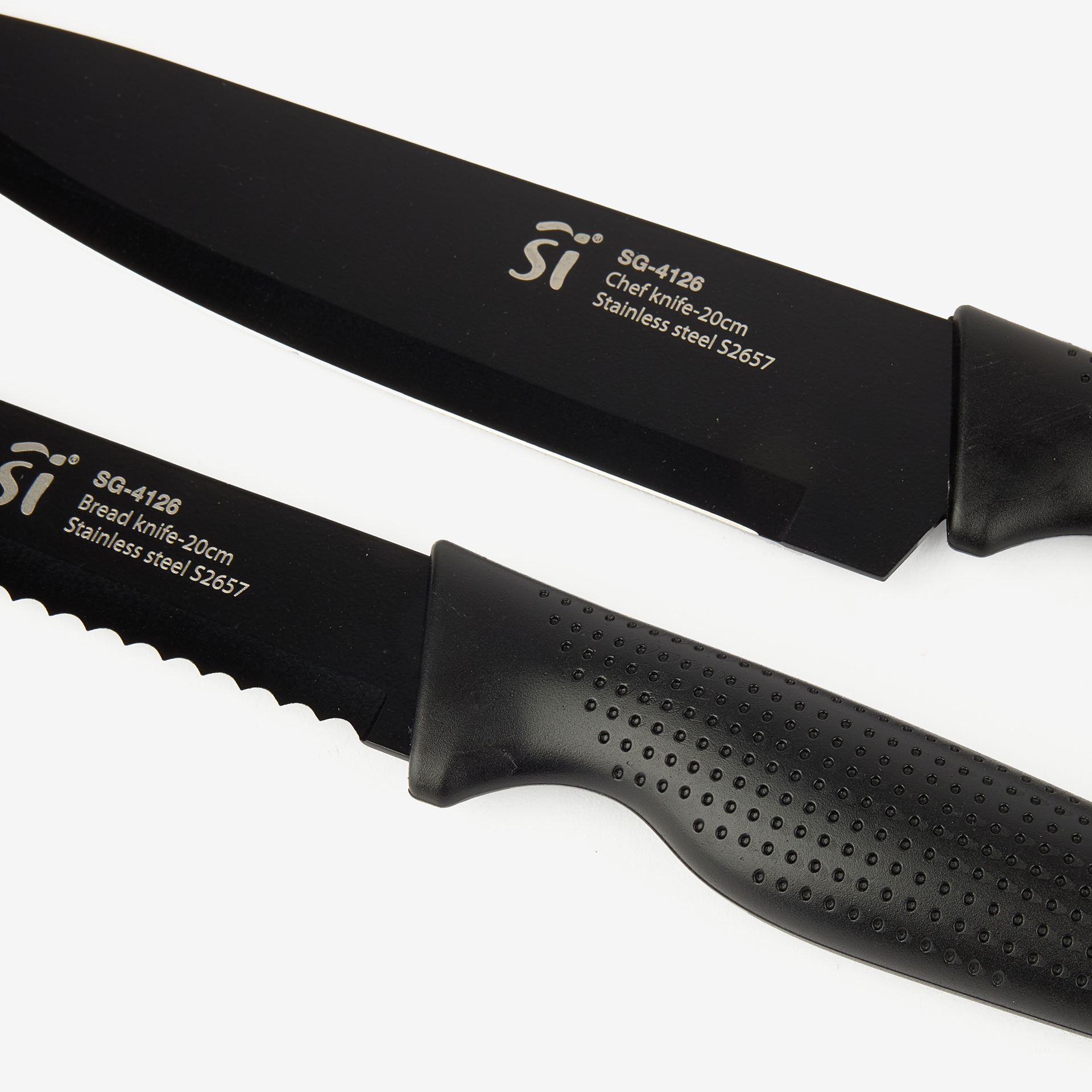 Set de 5 cuchillos de cocina y pelador de acero inoxidable - Bergner