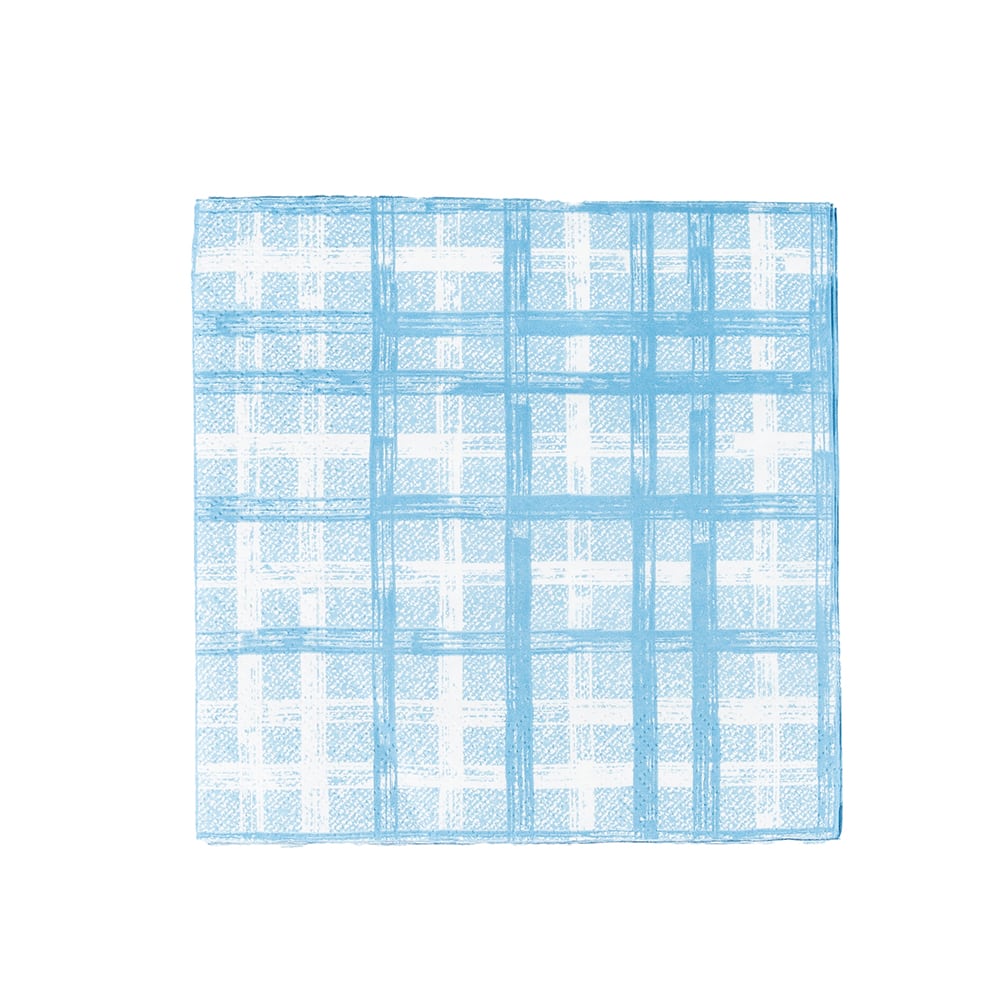 Set de 20 servilletas de papel a cuadros en 3 colores