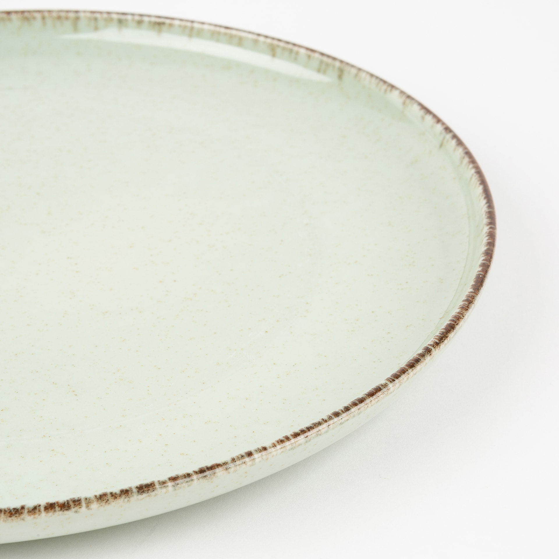 Vajilla de 12 piezas de porcelana verde Olite