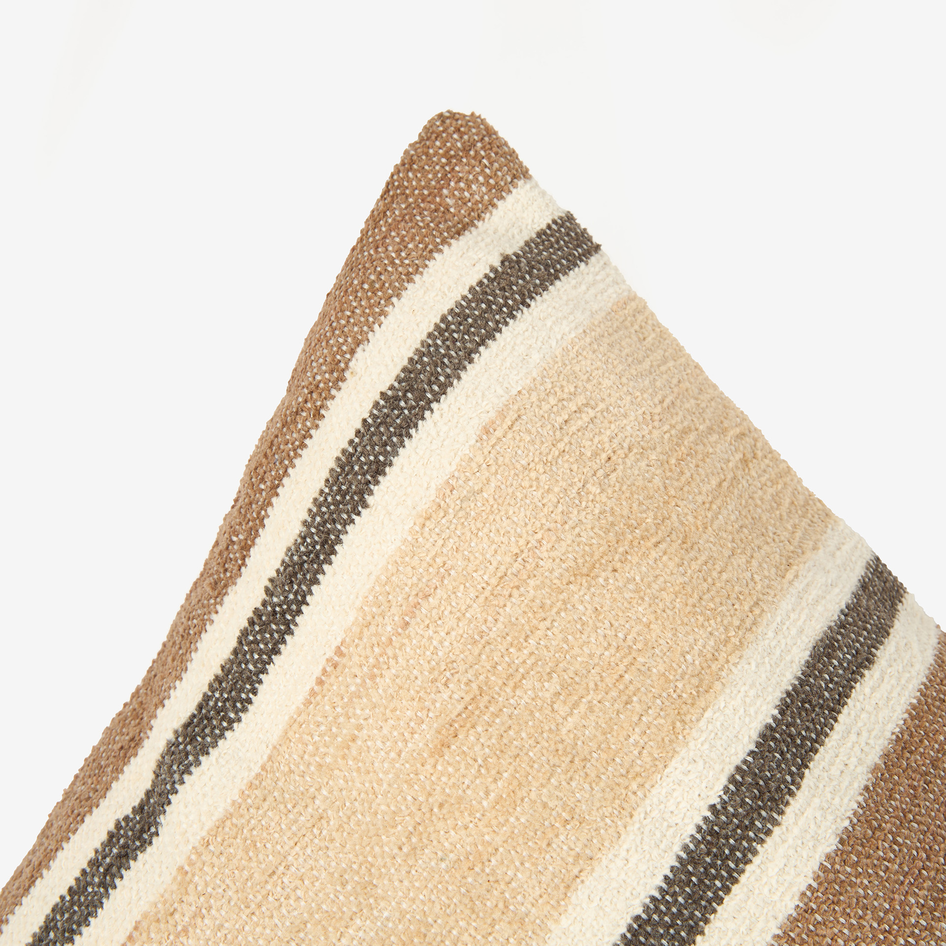 Funda de cojín de chenilla rayas Bahar 45x45cm