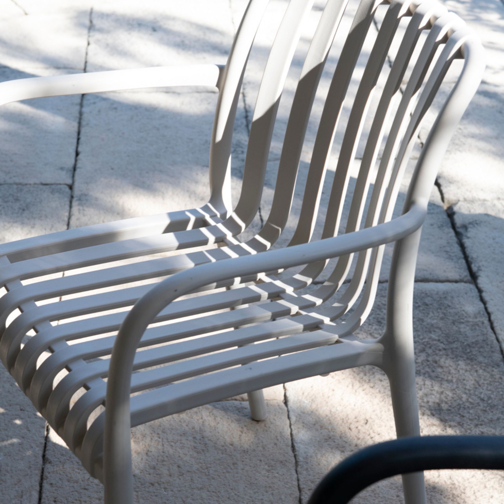 Silla de jard&iacute;n blanca Happel 55x81x57cm