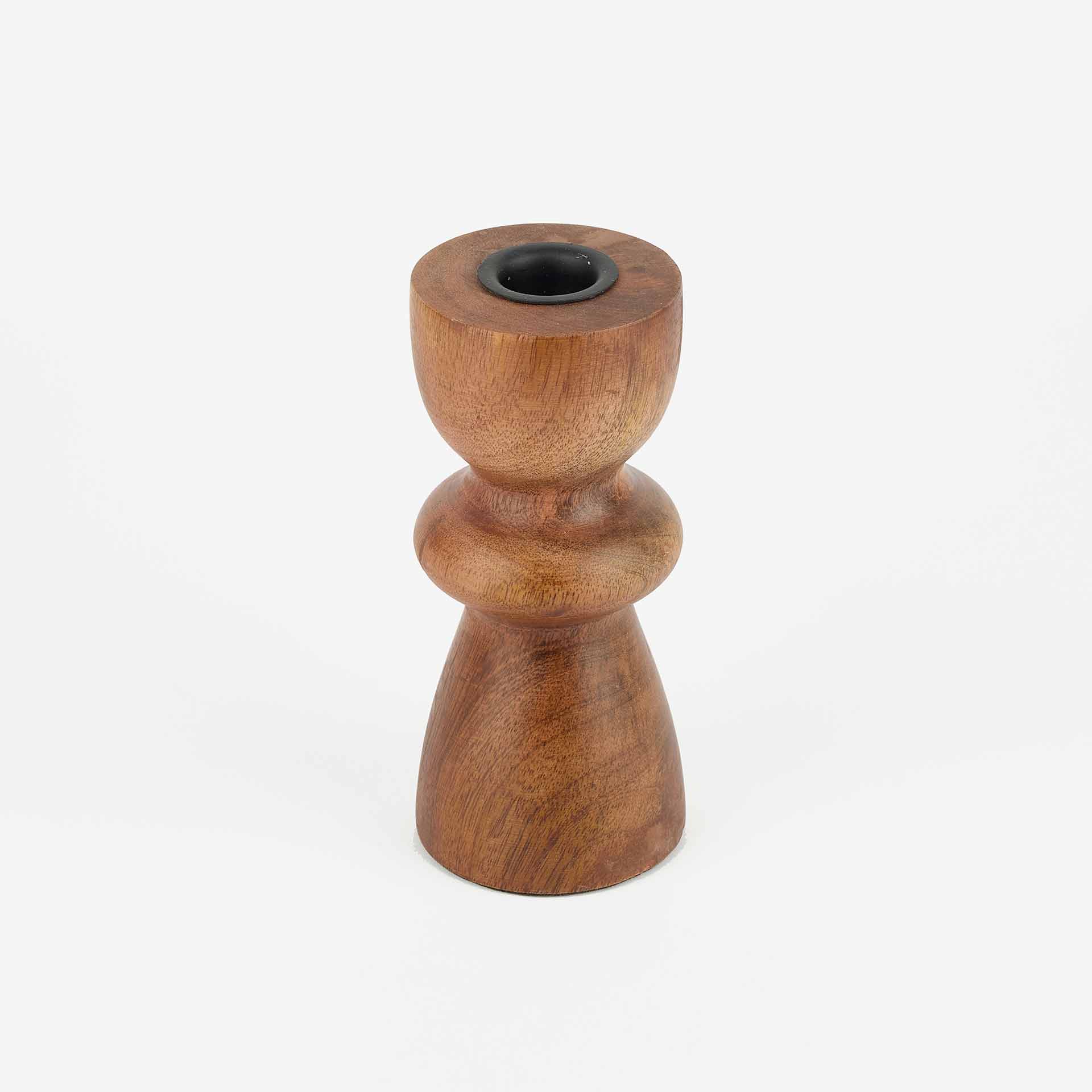 Portavelas de madera 15cm en varios modelos